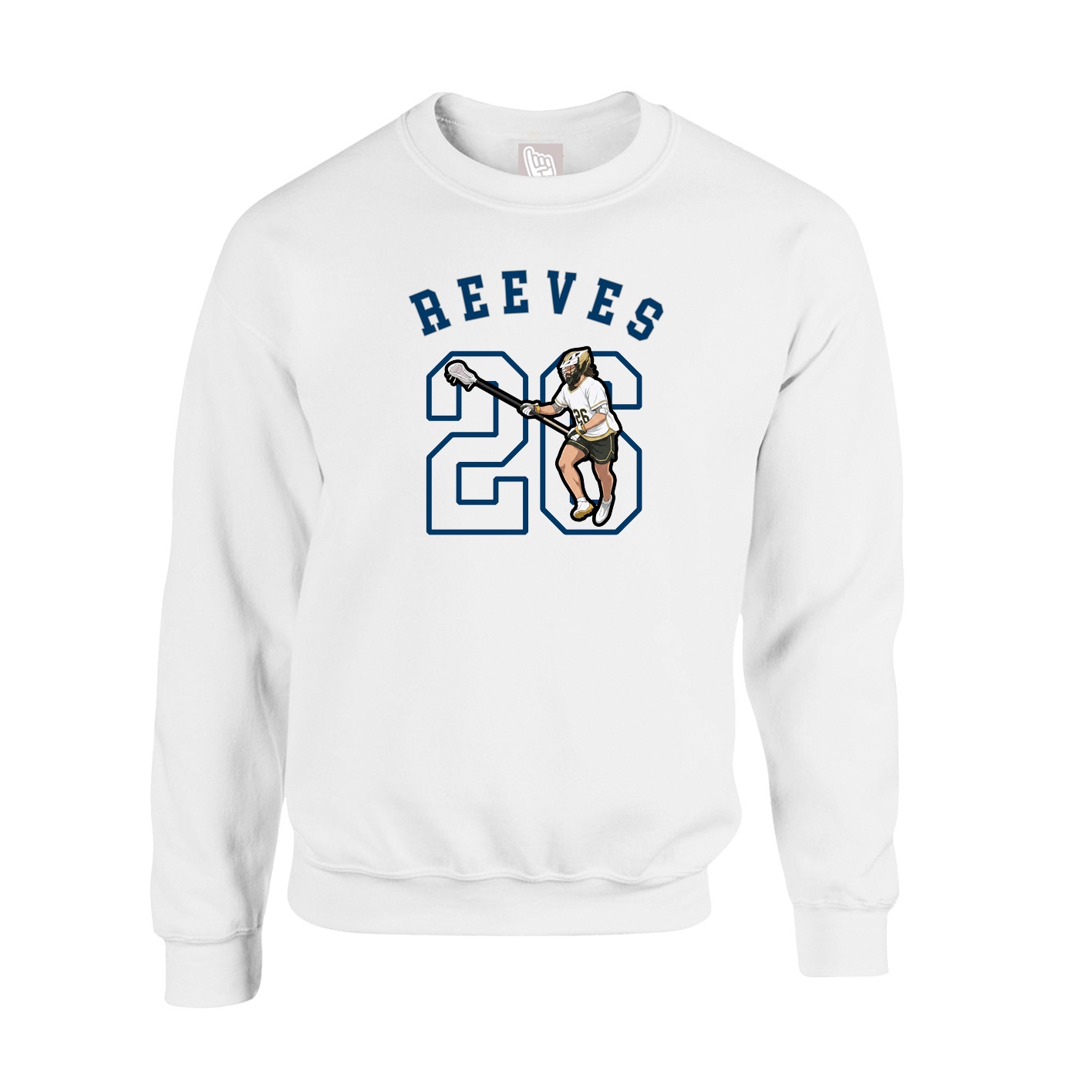 Fleece Crew — Shirsey Arch in White