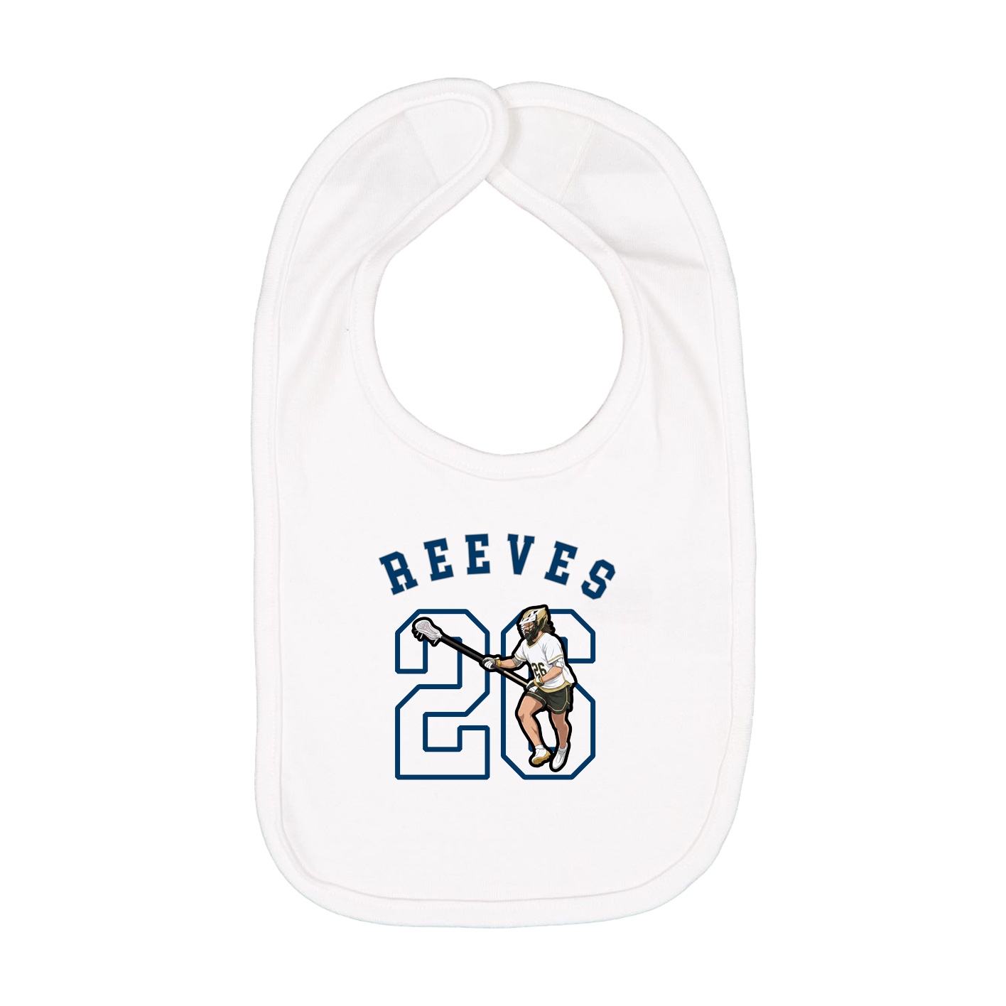Infant Bib — Shirsey Arch in White