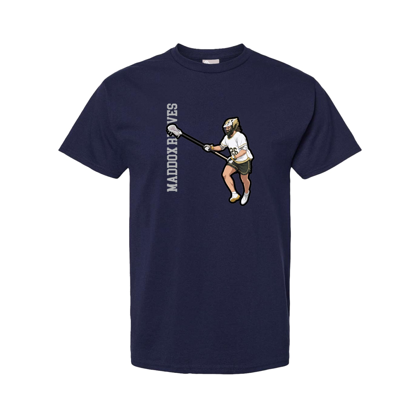 Youth Tee — Name Vertical in Navy