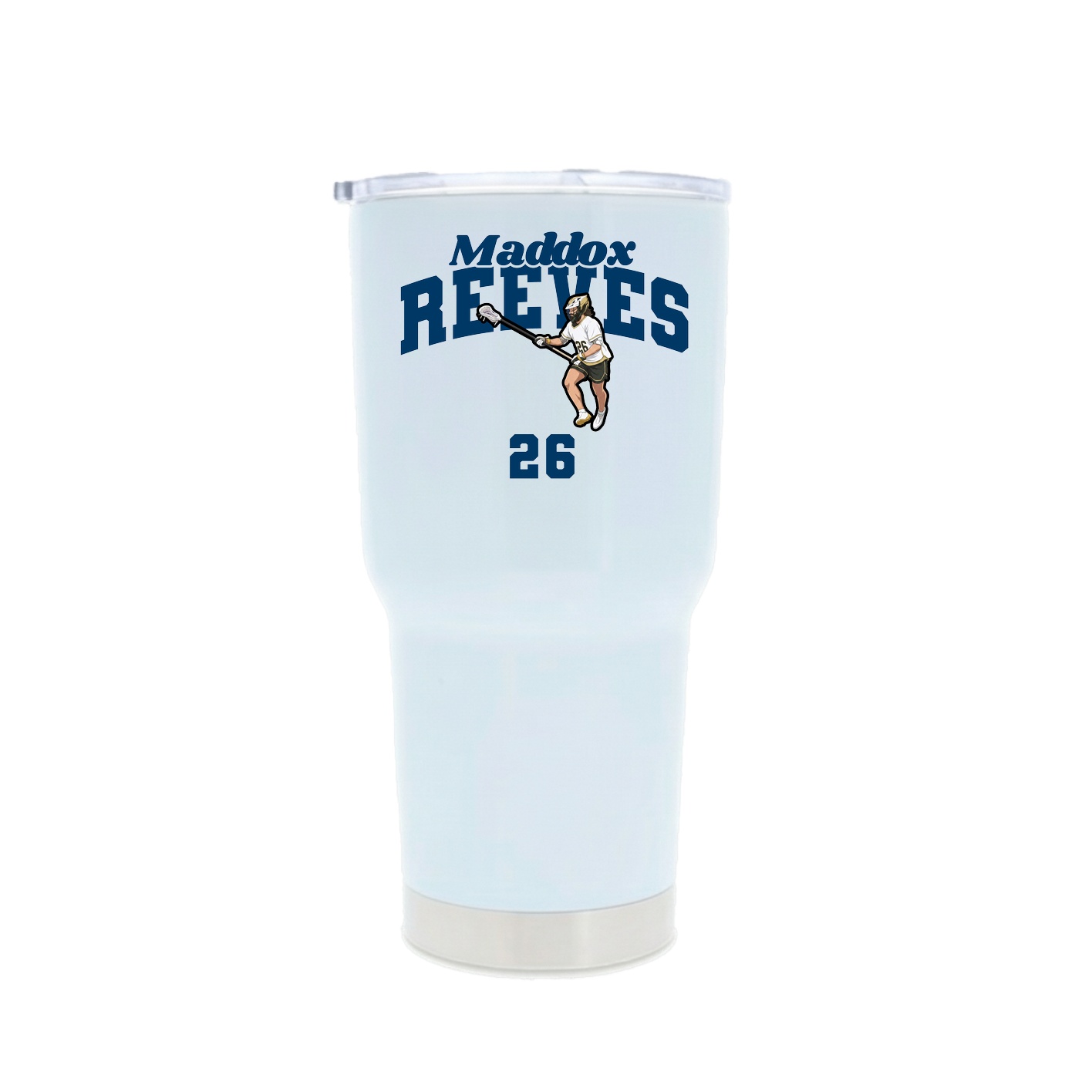 30oz Stainless Steel Tumbler — Signature Arch in White