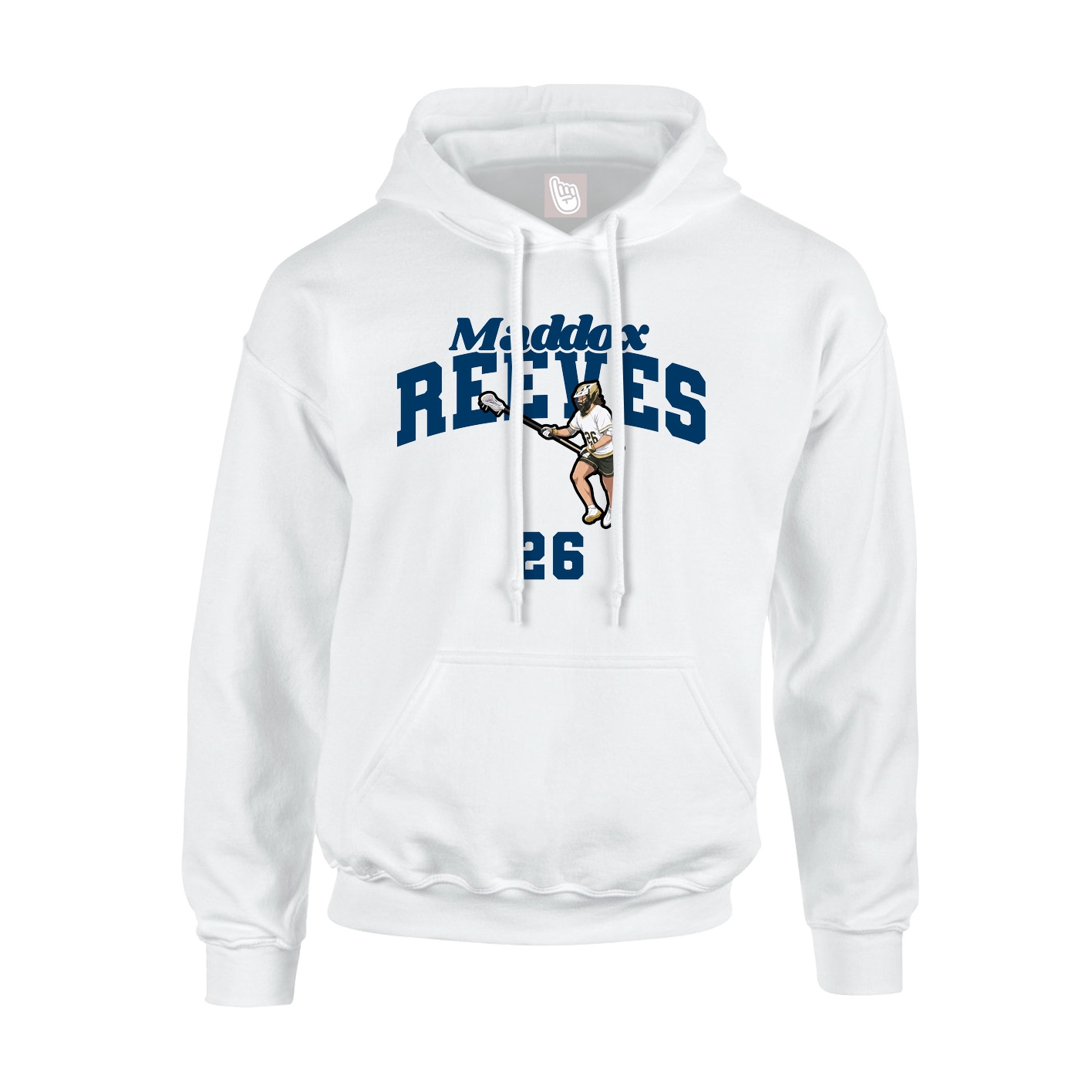 Hoodie — Signature Arch in White