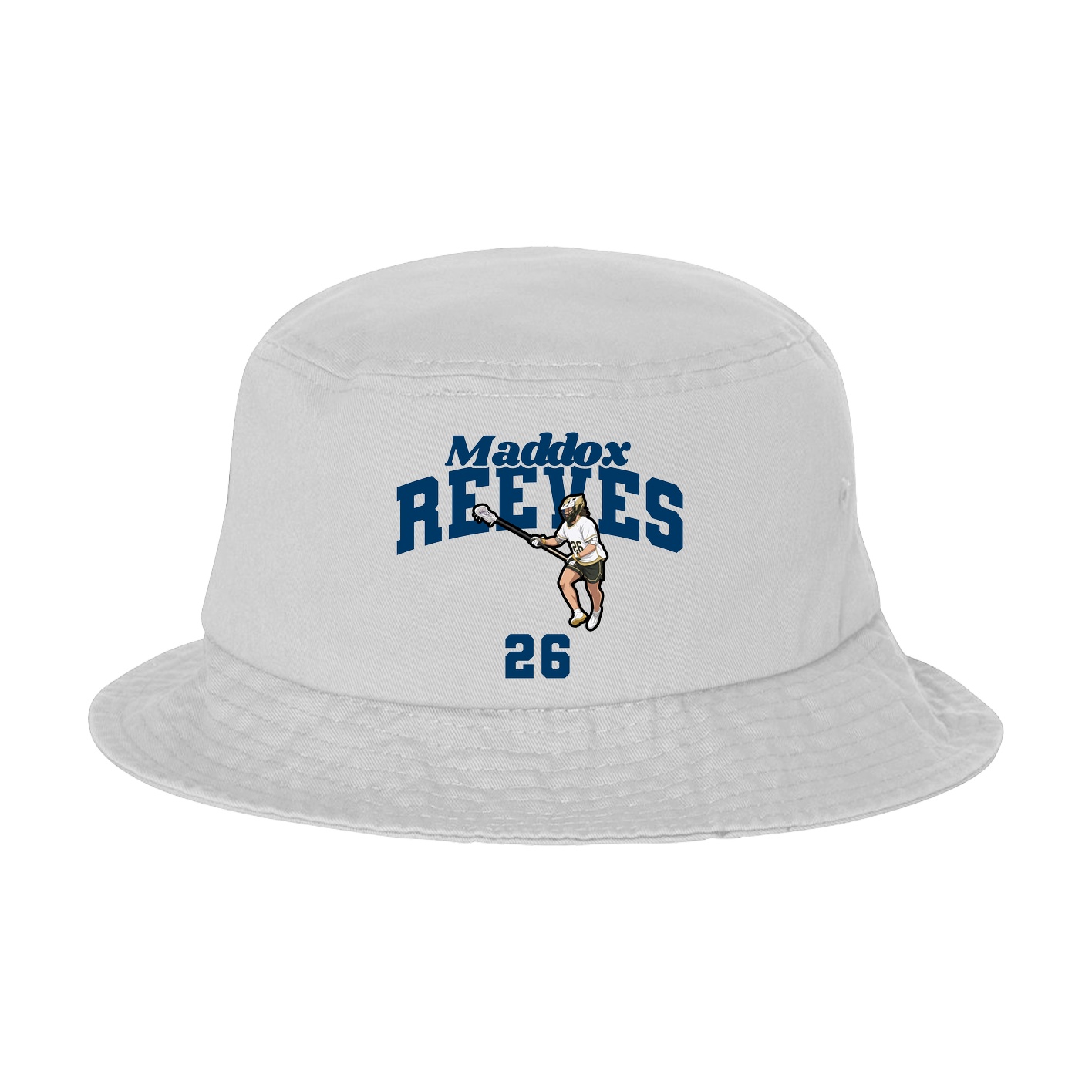 Bucket Cap — Signature Arch in White