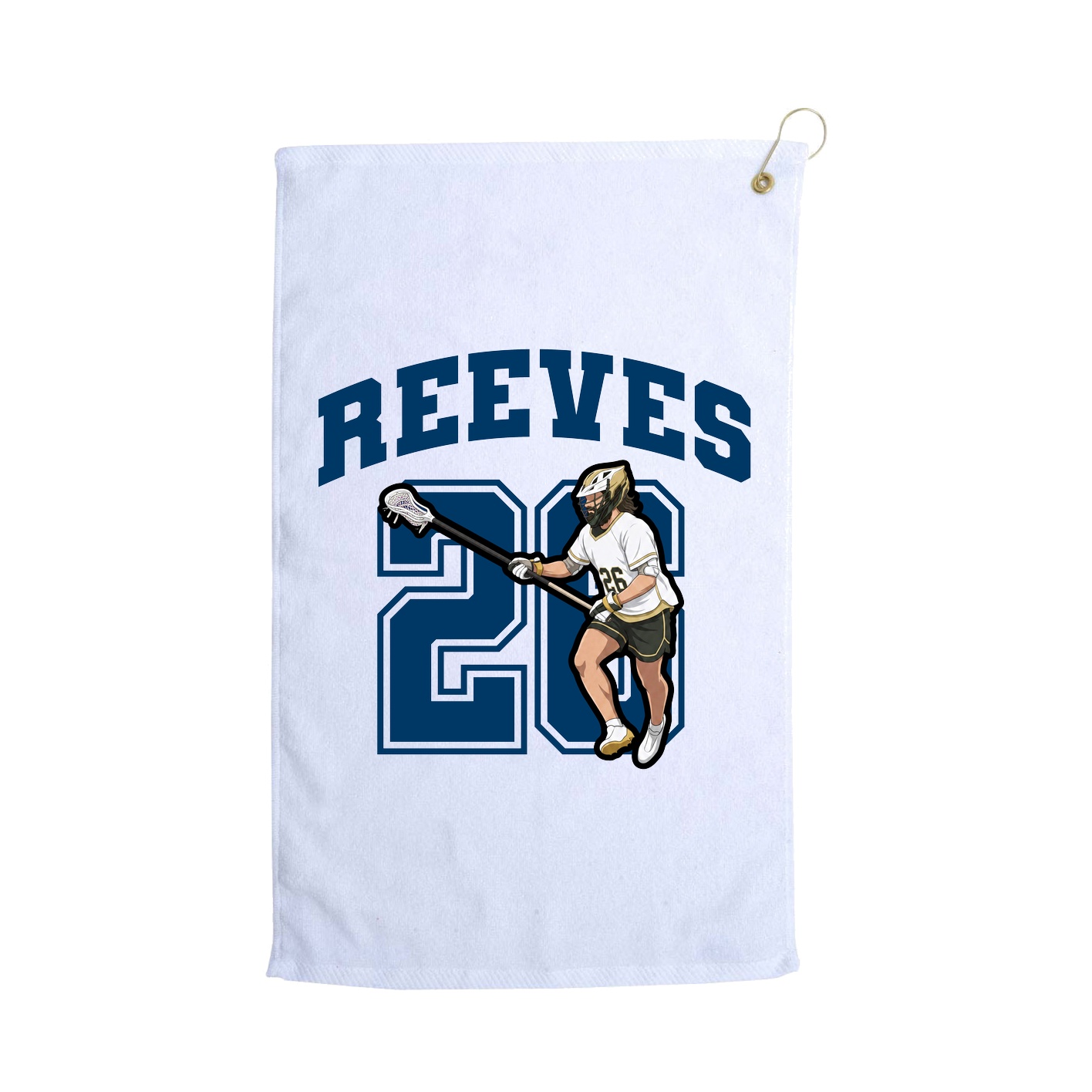 Golf Towel — Number in White