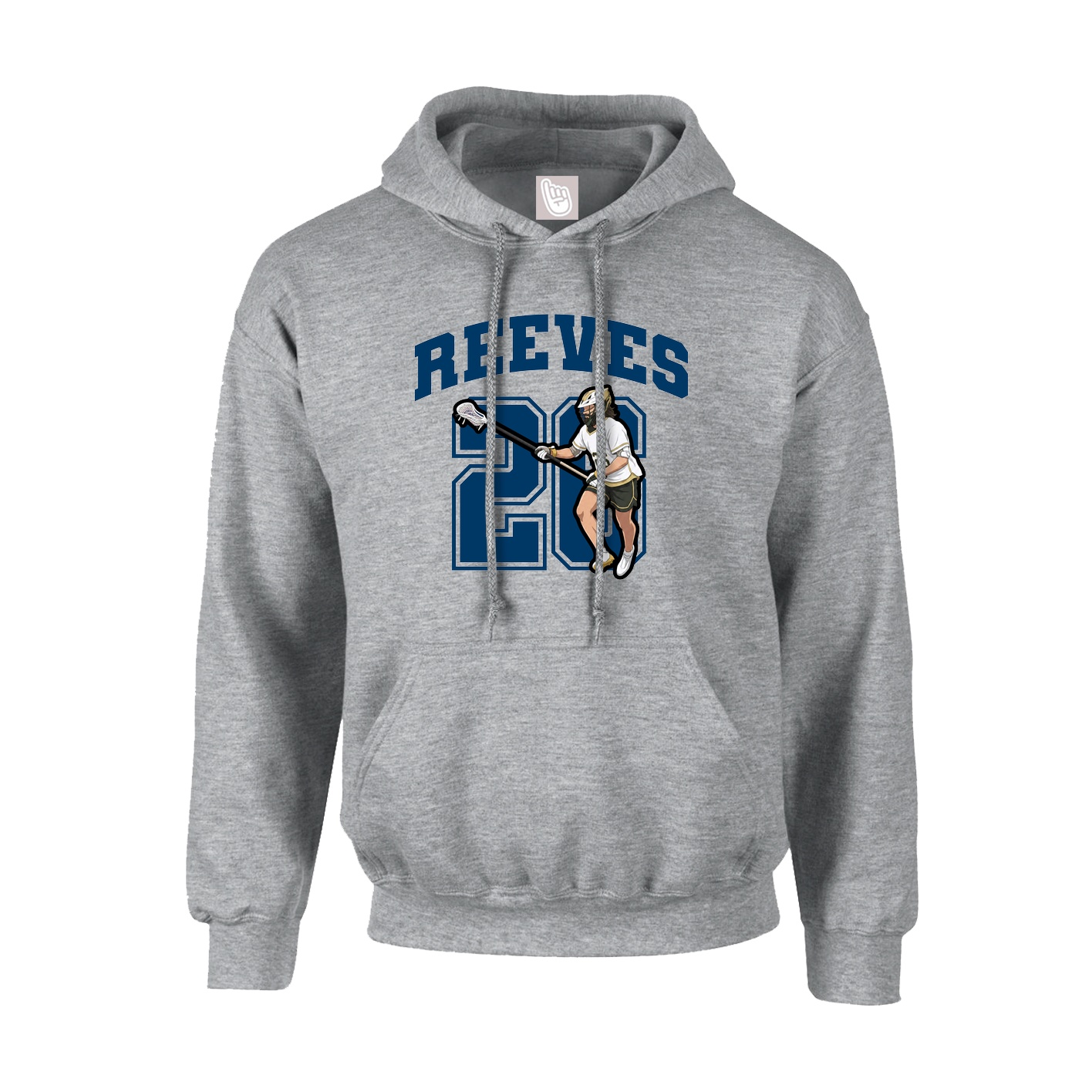 Youth Hoodie — Number in Grey