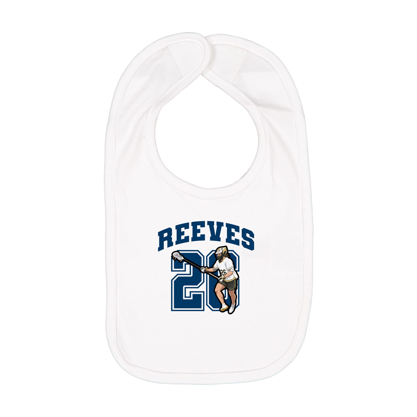 Infant Bib — Number in White