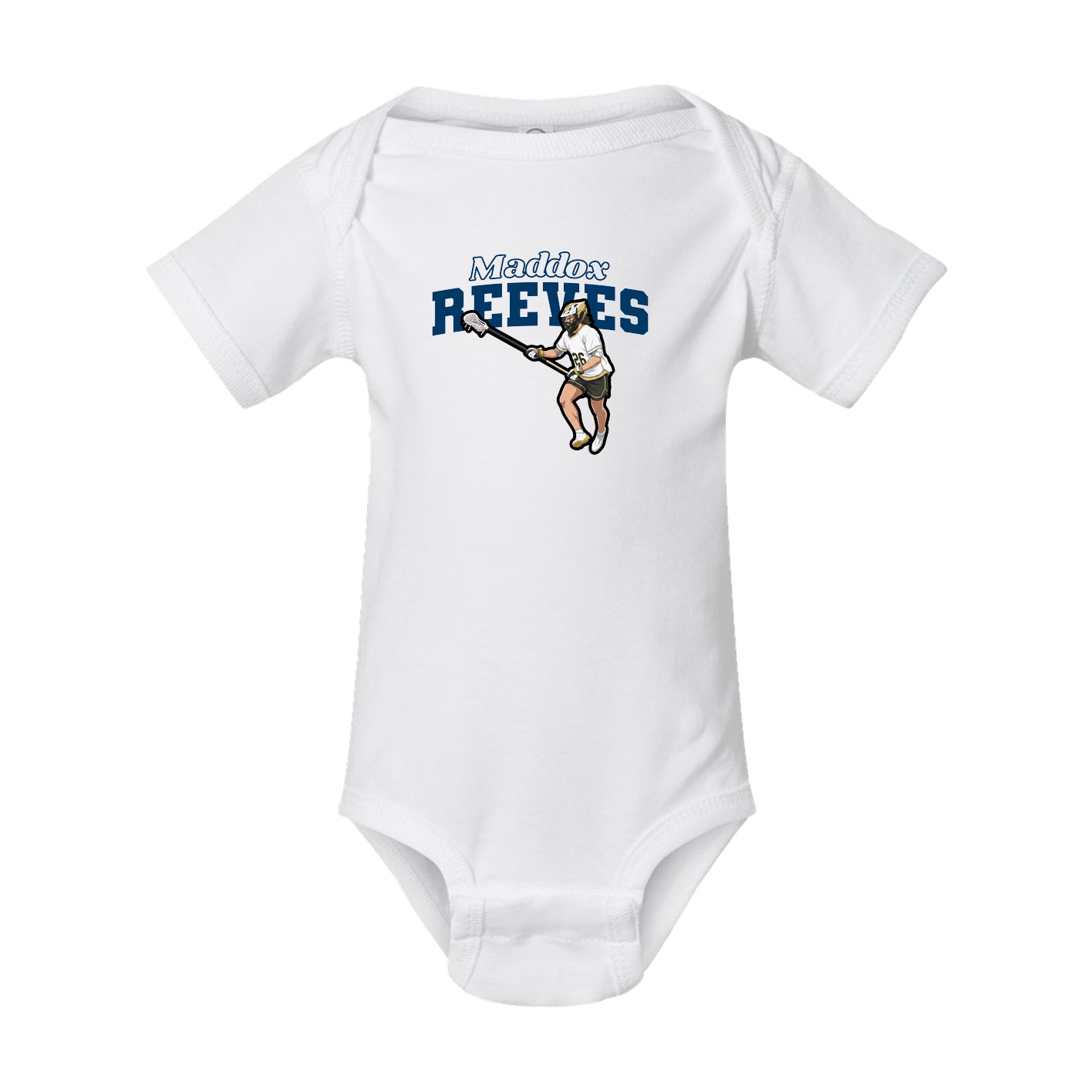 Baby Onesie — Name Arch in White