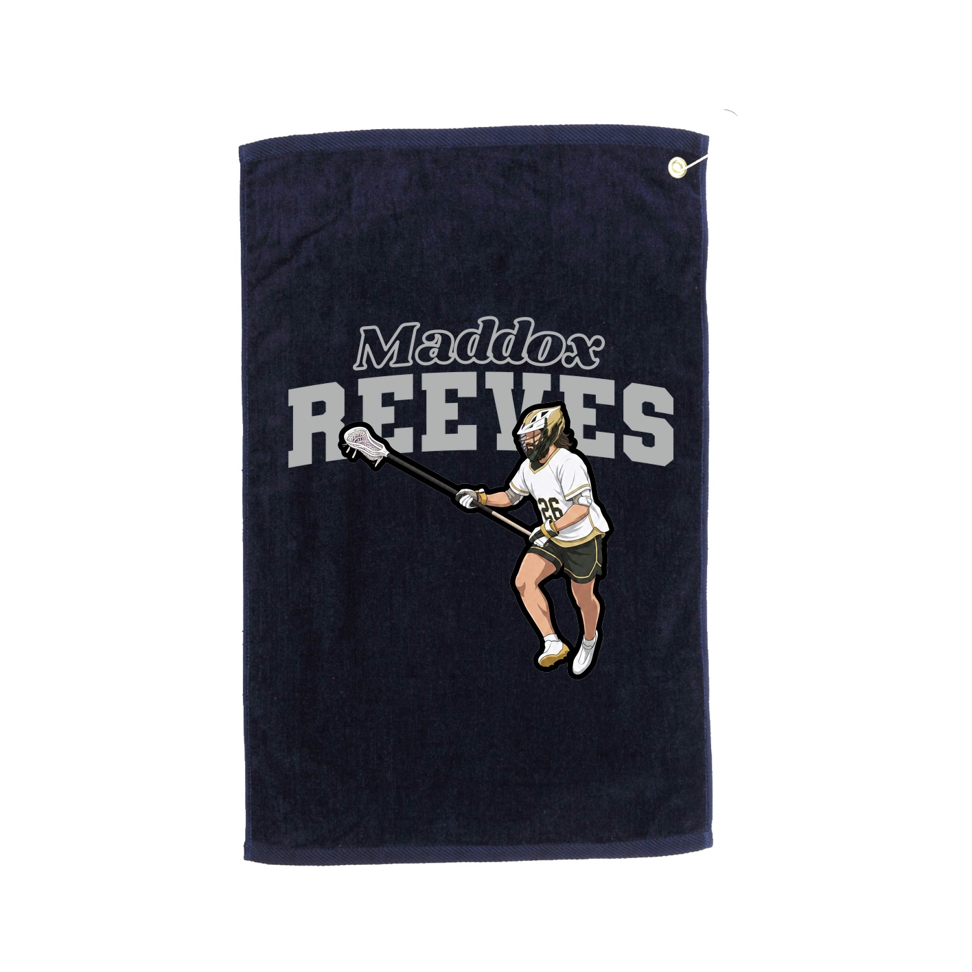 Golf Towel — Name Arch in Navy