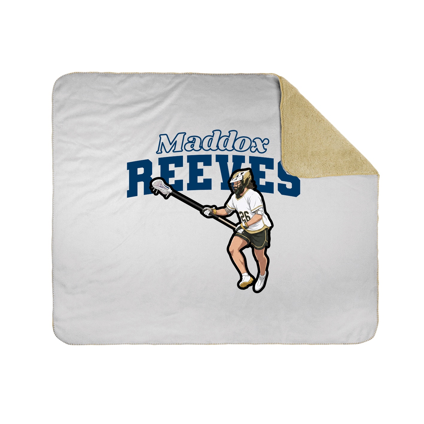 Throw Blanket — Name Arch in White