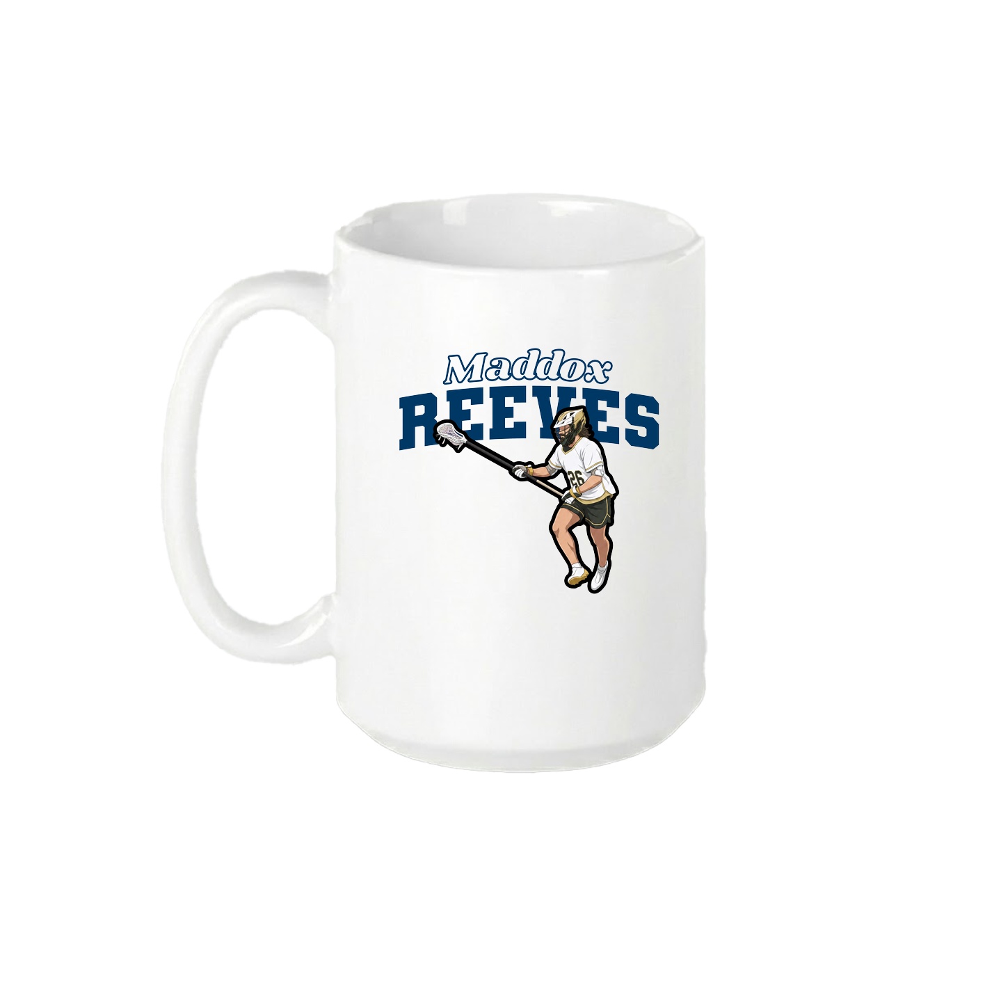 15oz Coffee Mug — Name Arch in White