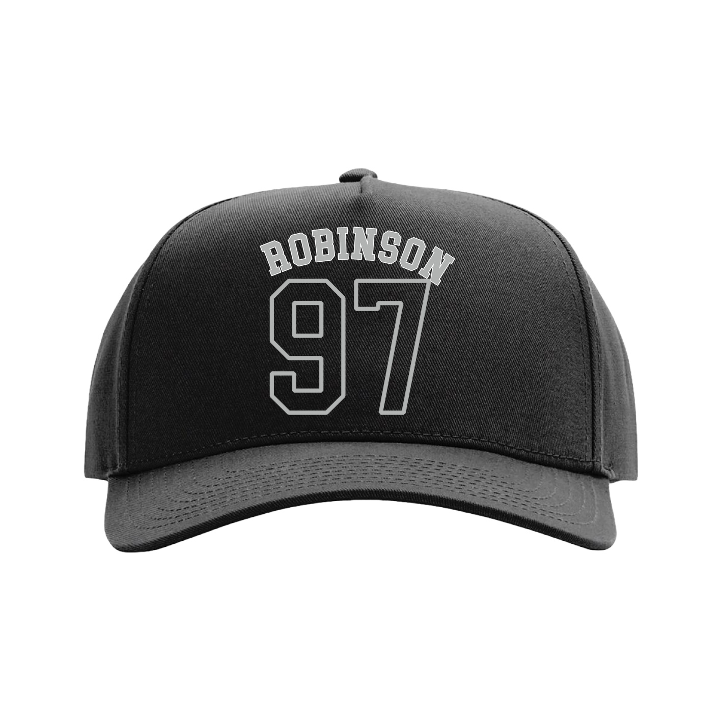 Full Fabric Five-Panel Champ Cap — Shirsey Arch in Black
