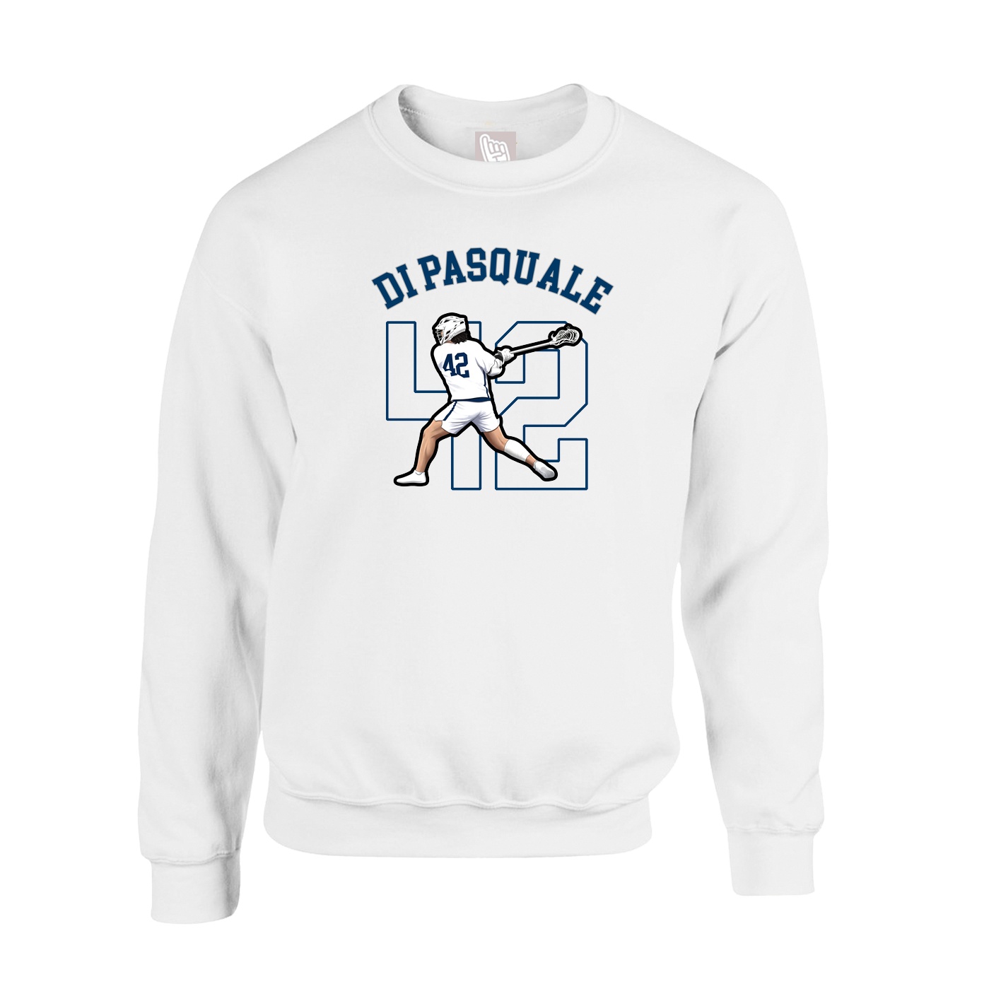 Fleece Crew — Shirsey Arch in White