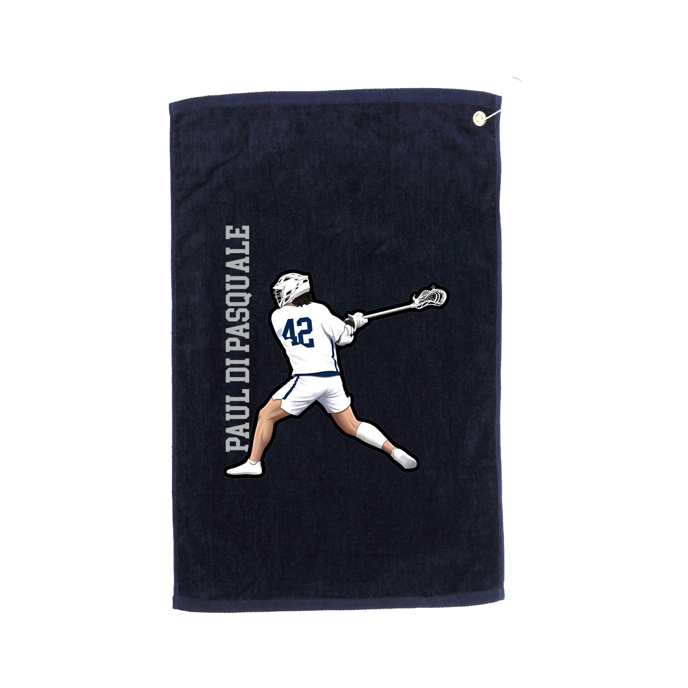 Golf Towel — Name Vertical in Navy