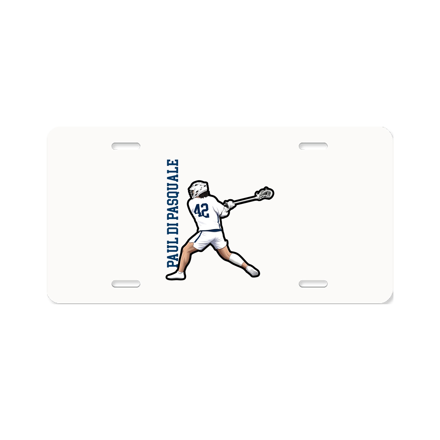 License Plate — Name Vertical in Classic