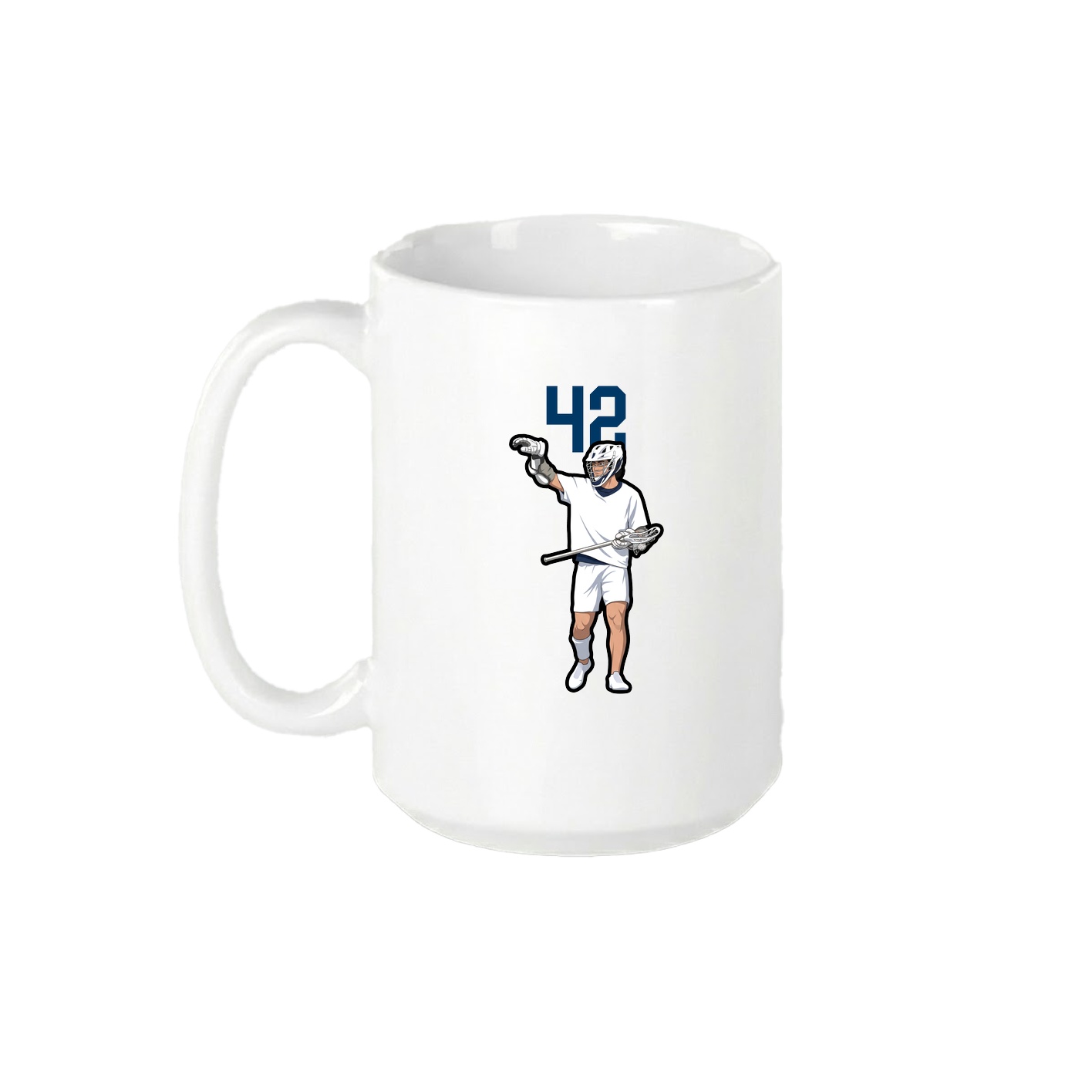 15oz Coffee Mug — Number Top in White