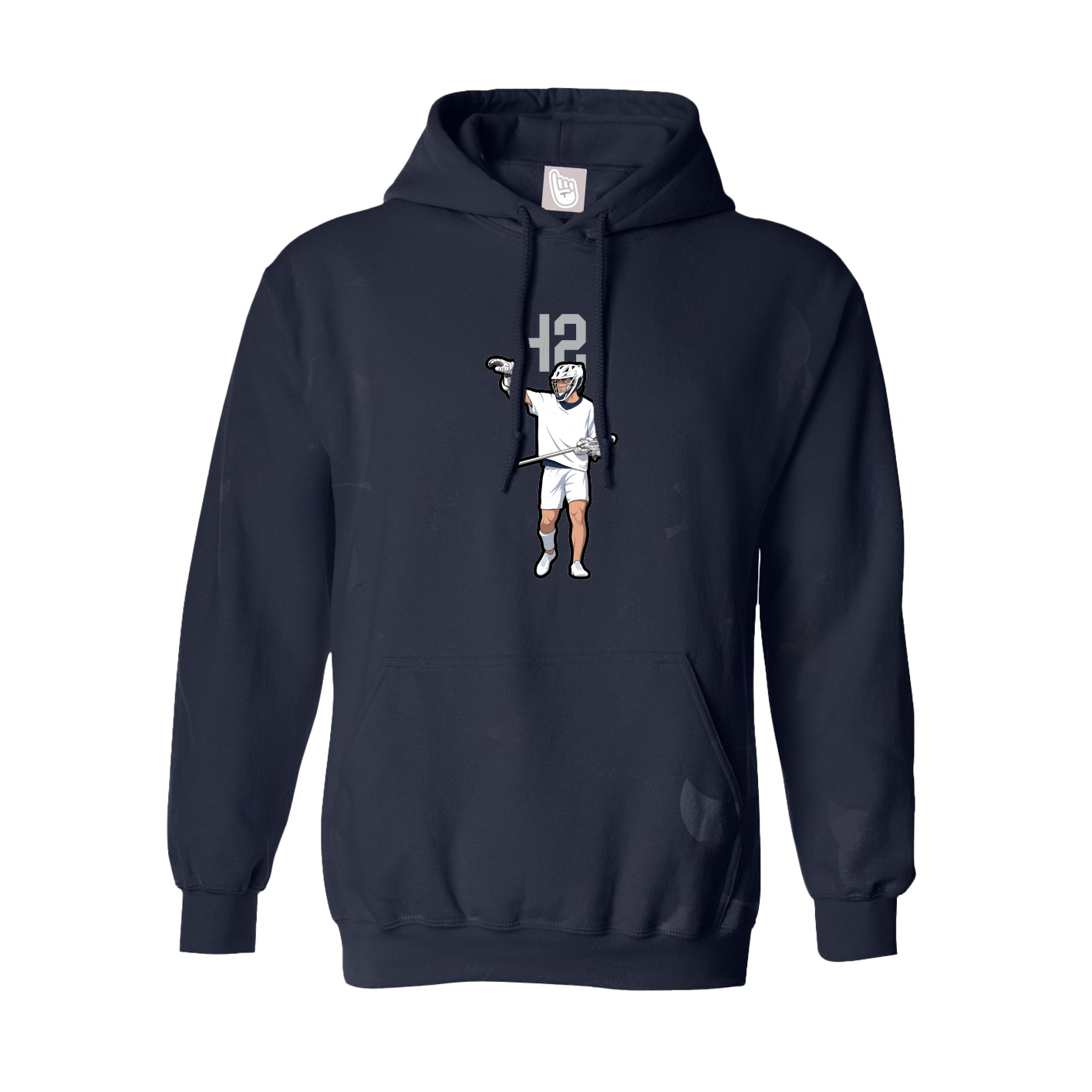 Hoodie — Number Top in Navy