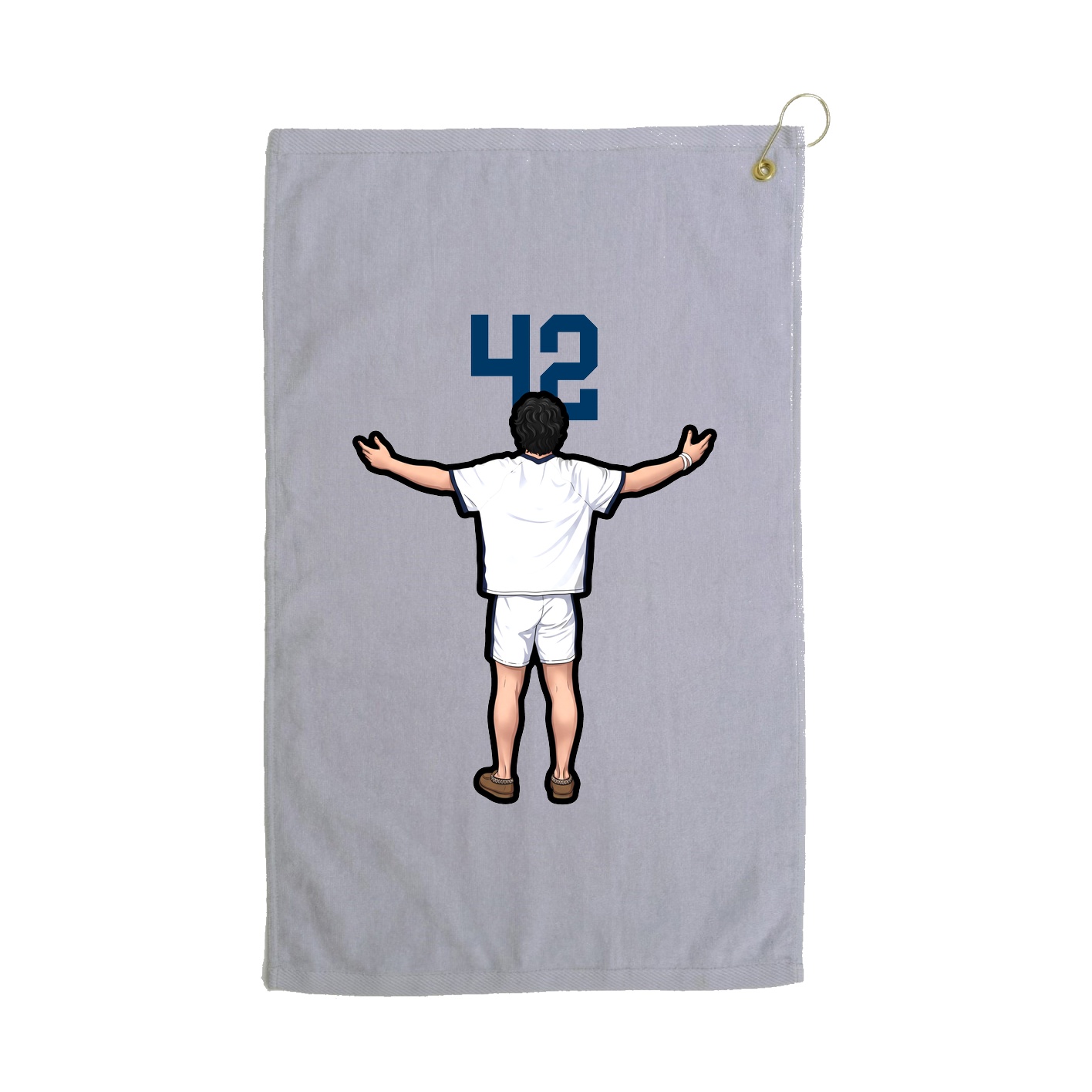 Golf Towel — Number Top in Grey