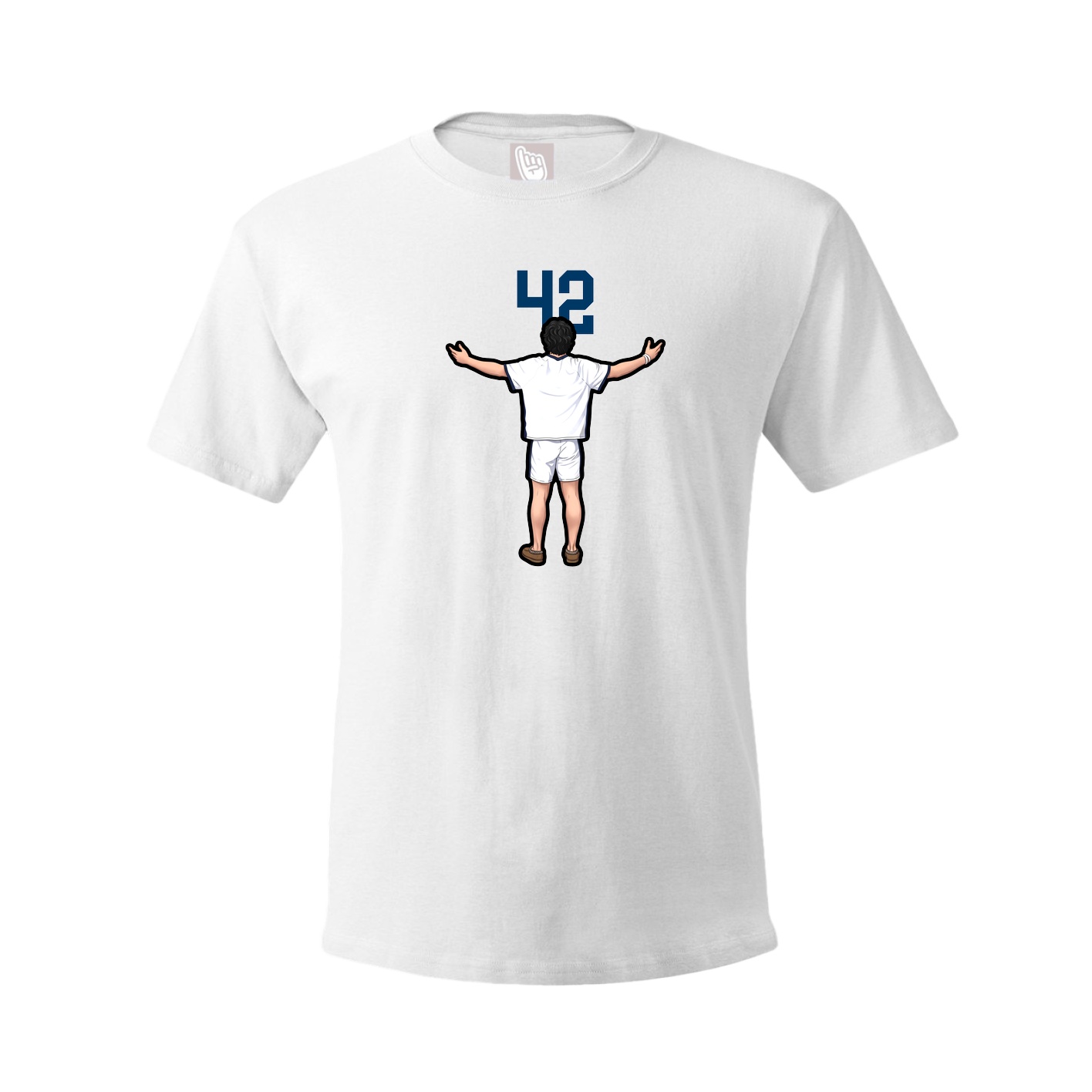 Youth Tee — Number Top in White