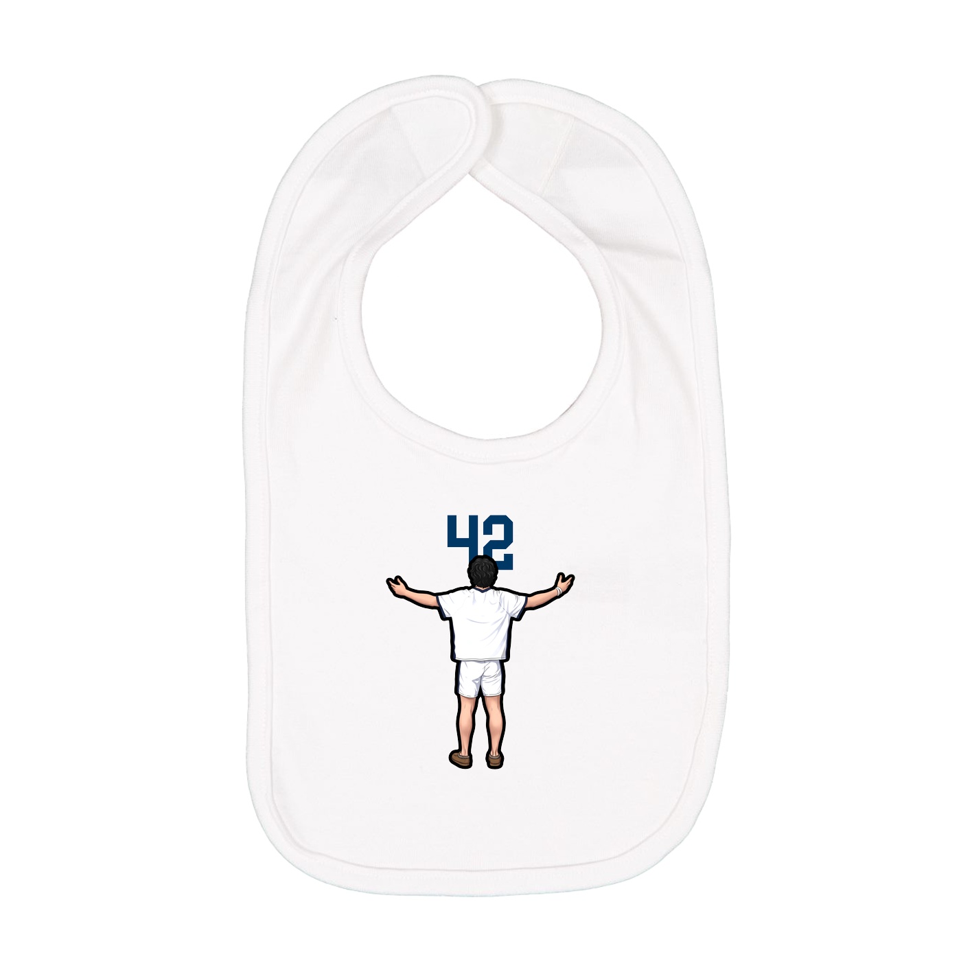Infant Bib — Number Top in White