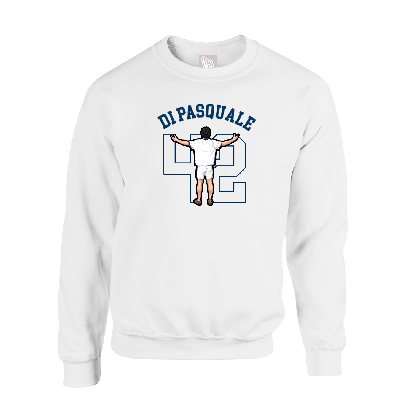 Fleece Crew — Shirsey Arch in White