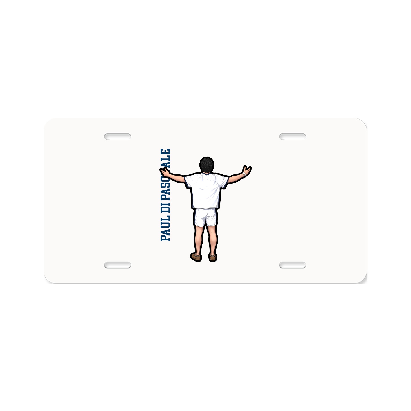 License Plate — Name Vertical in Classic