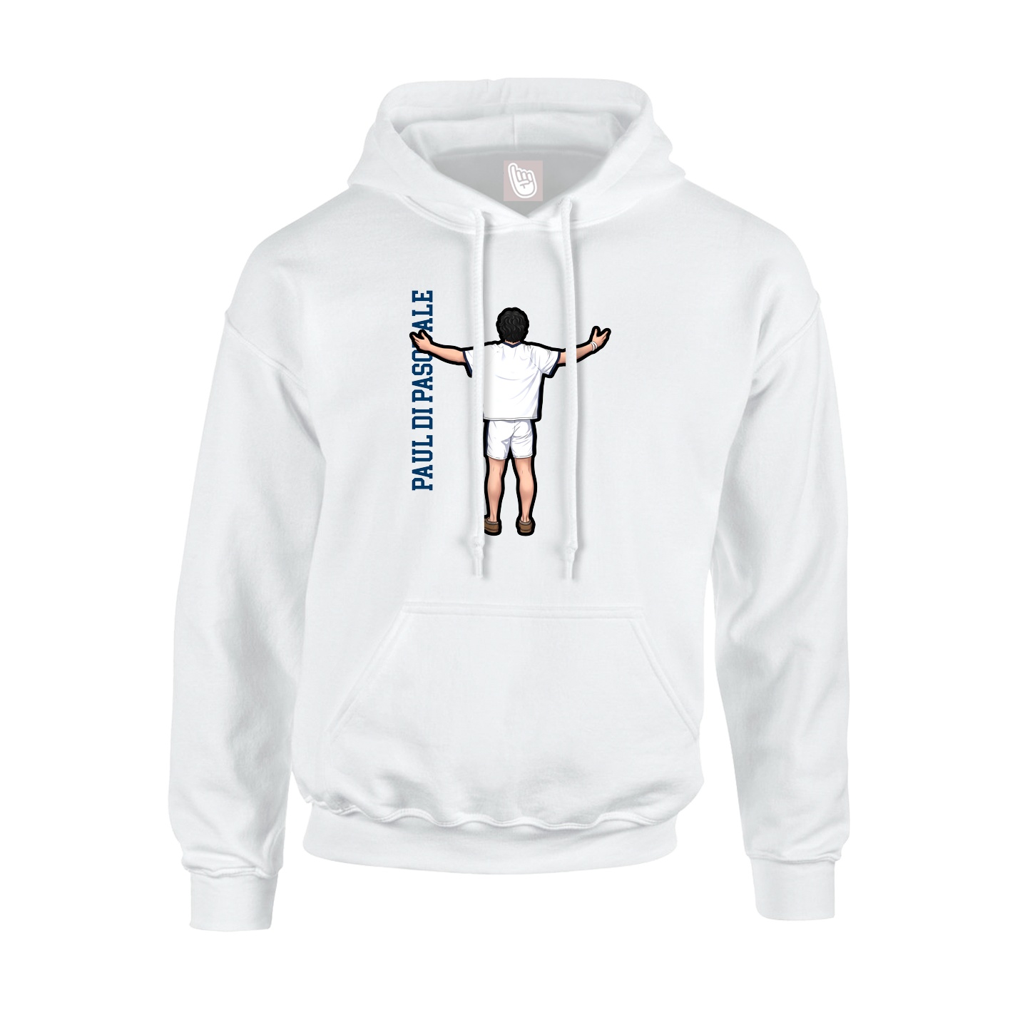 Hoodie — Name Vertical in White
