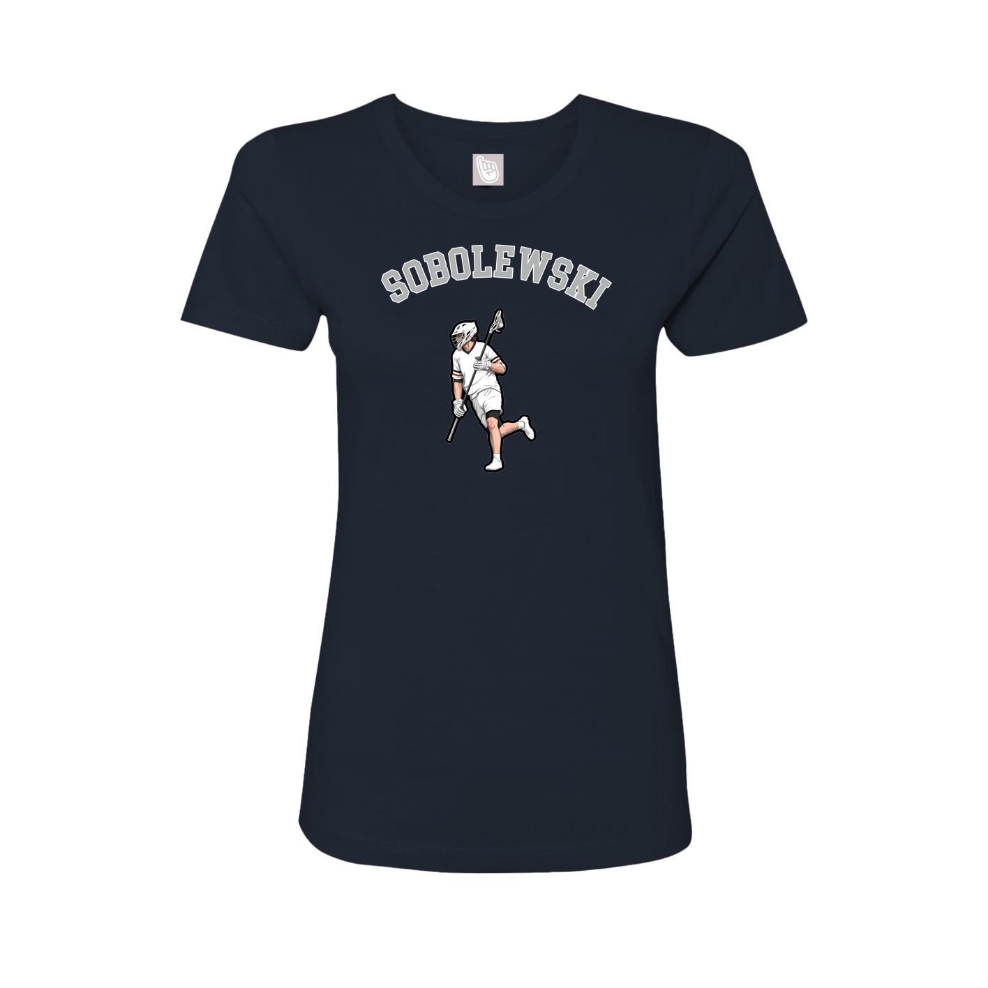 Fitted Women's Tee — Shirsey Arch in Navy