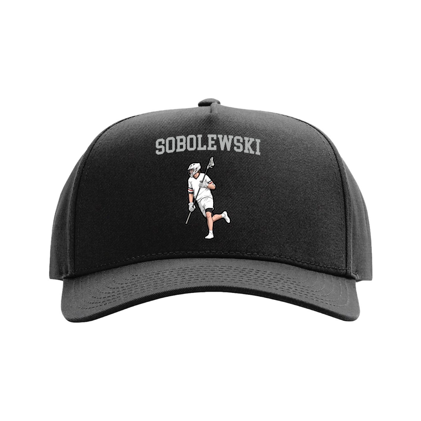Full Fabric Five-Panel Champ Cap — Shirsey in Black