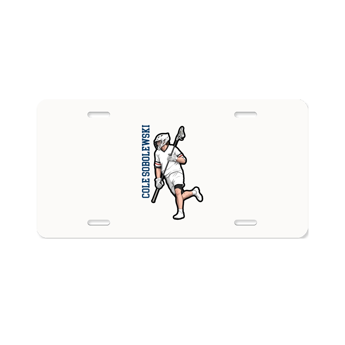 License Plate — Name Vertical in Classic