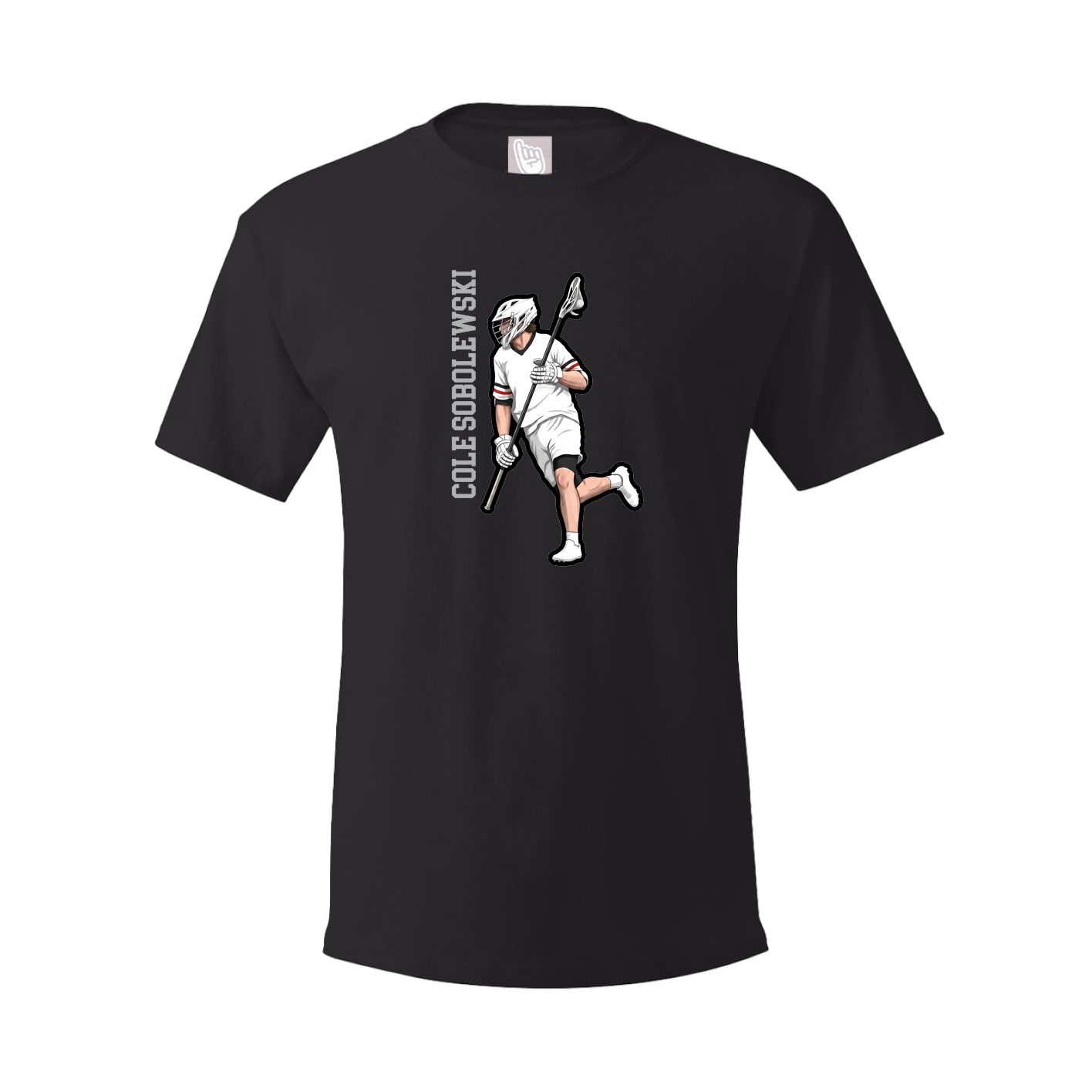 Youth Tee — Name Vertical in Black