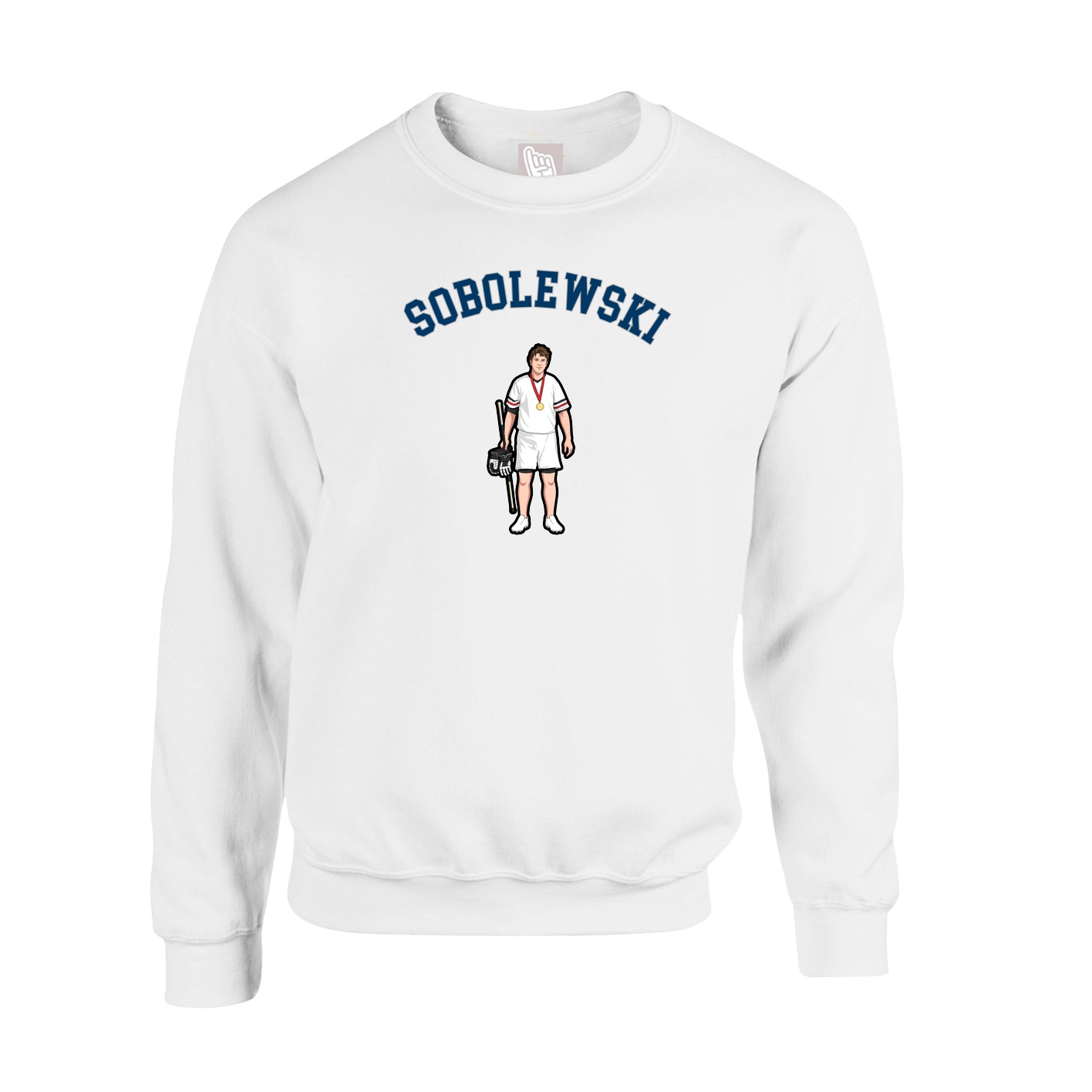 Fleece Crew — Shirsey Arch in White