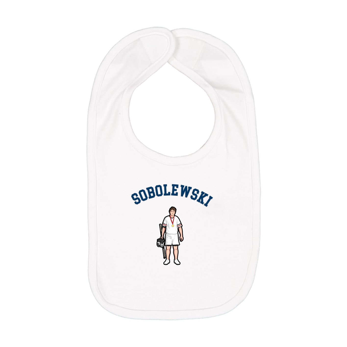 Infant Bib — Shirsey Arch in White
