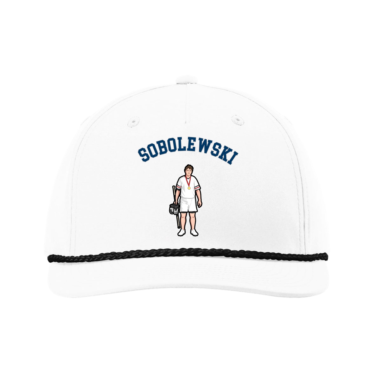 Five-Panel Classic Rope Cap — Shirsey Arch in White