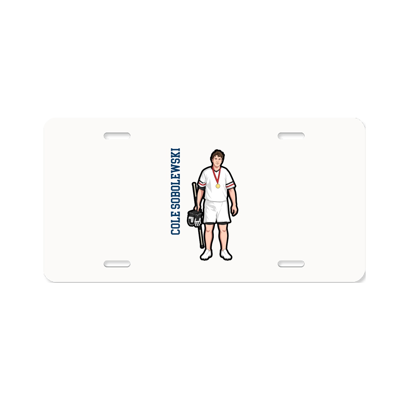 License Plate — Name Vertical in Classic