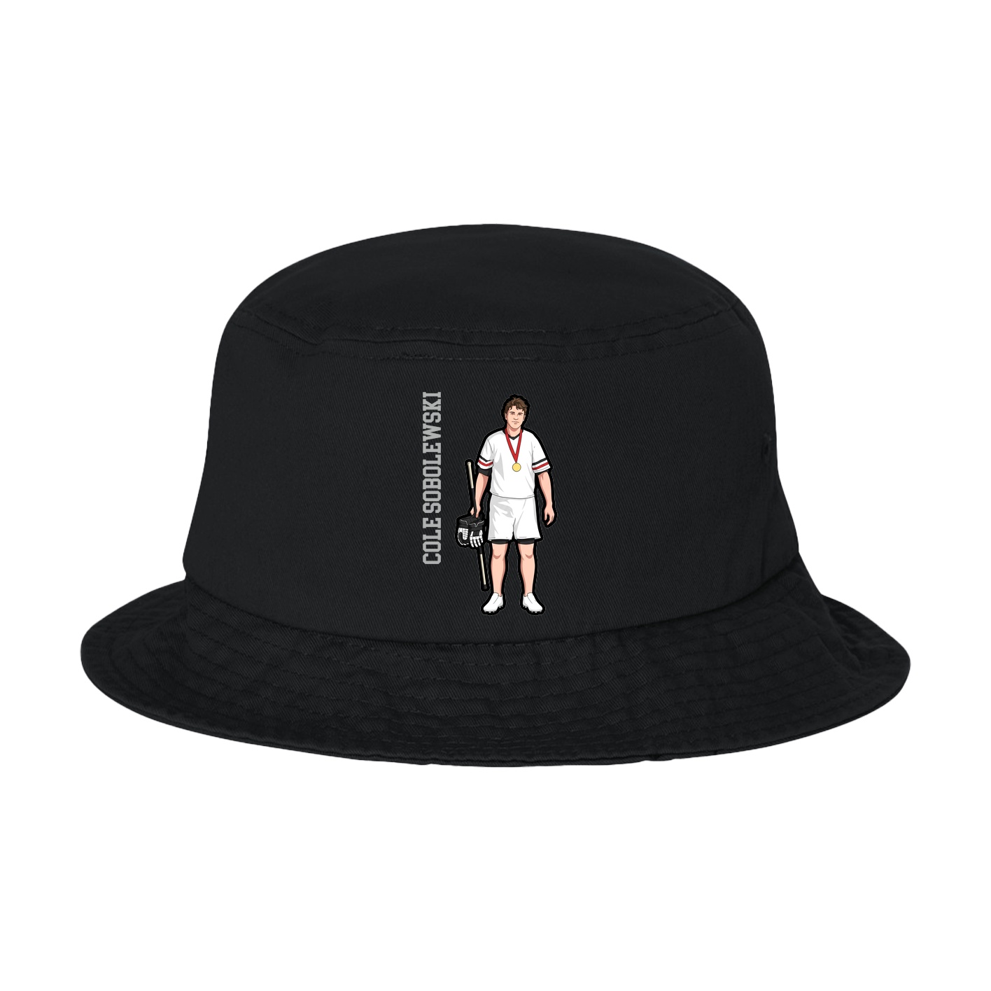Bucket Cap — Name Vertical in Black