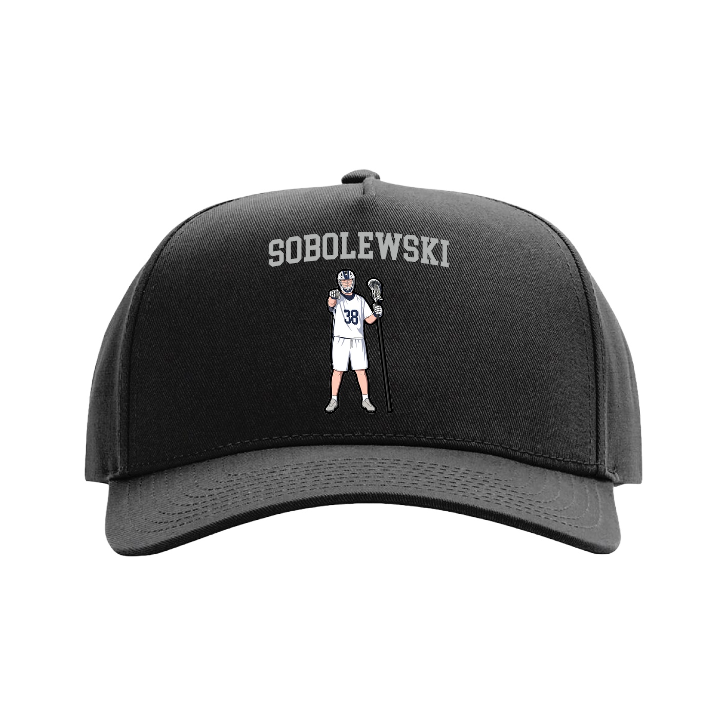 Full Fabric Five-Panel Champ Cap — Shirsey in Black