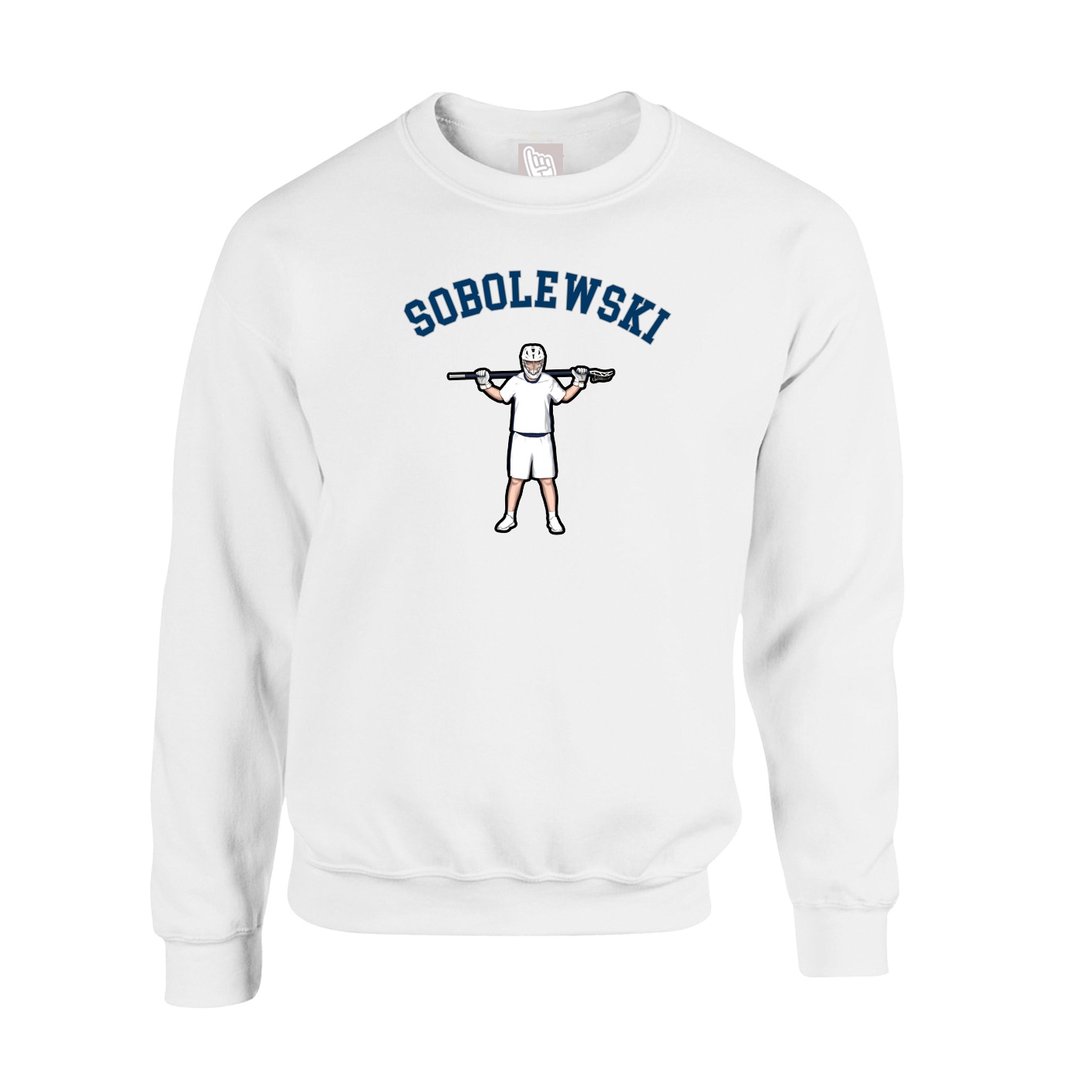 Fleece Crew — Shirsey Arch in White