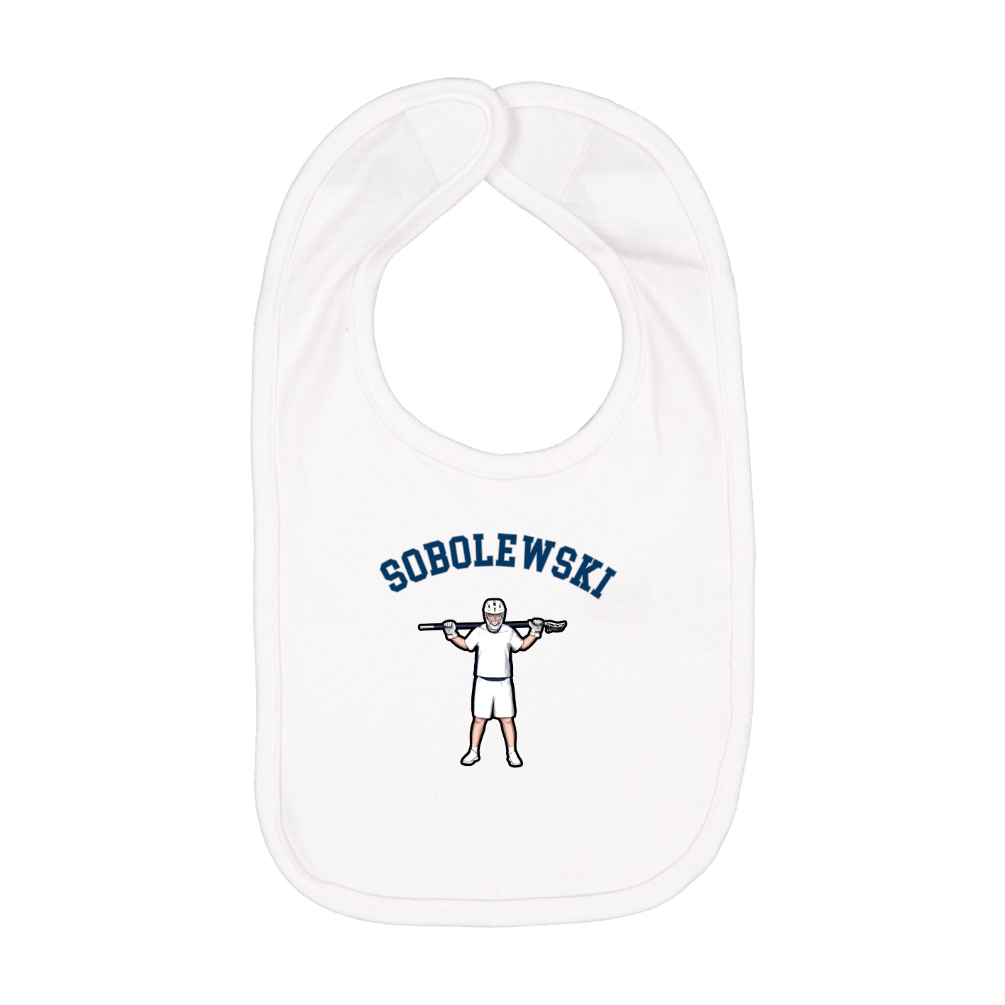 Infant Bib — Shirsey Arch in White