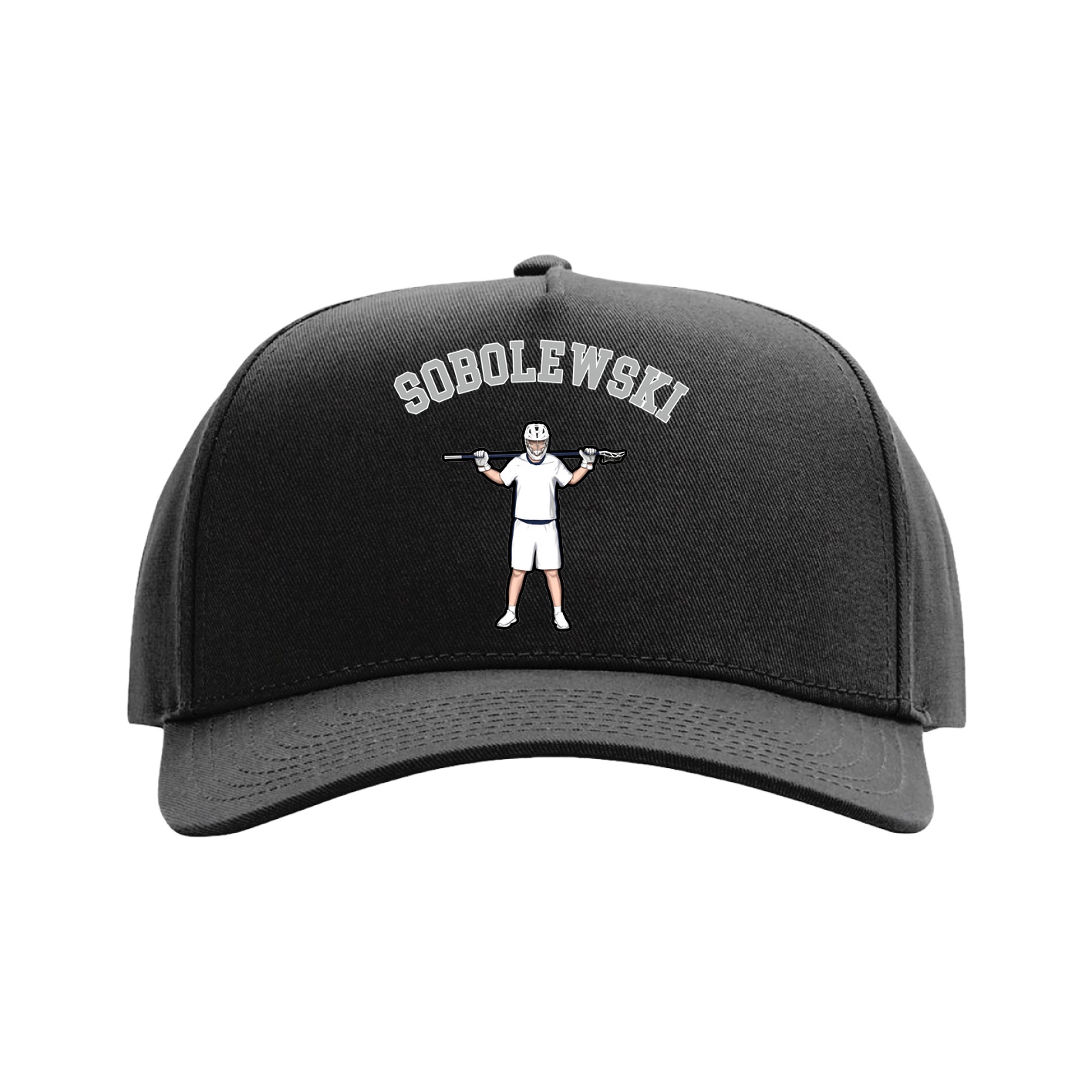 Full Fabric Five-Panel Champ Cap — Shirsey Arch in Black