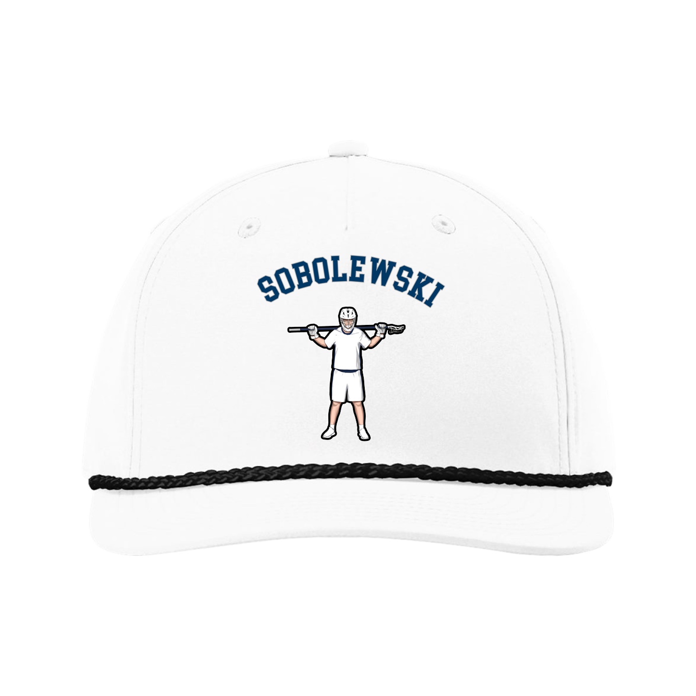 Five-Panel Classic Rope Cap — Shirsey Arch in White