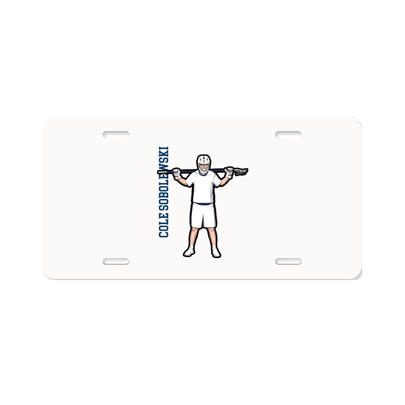 License Plate — Name Vertical in Classic