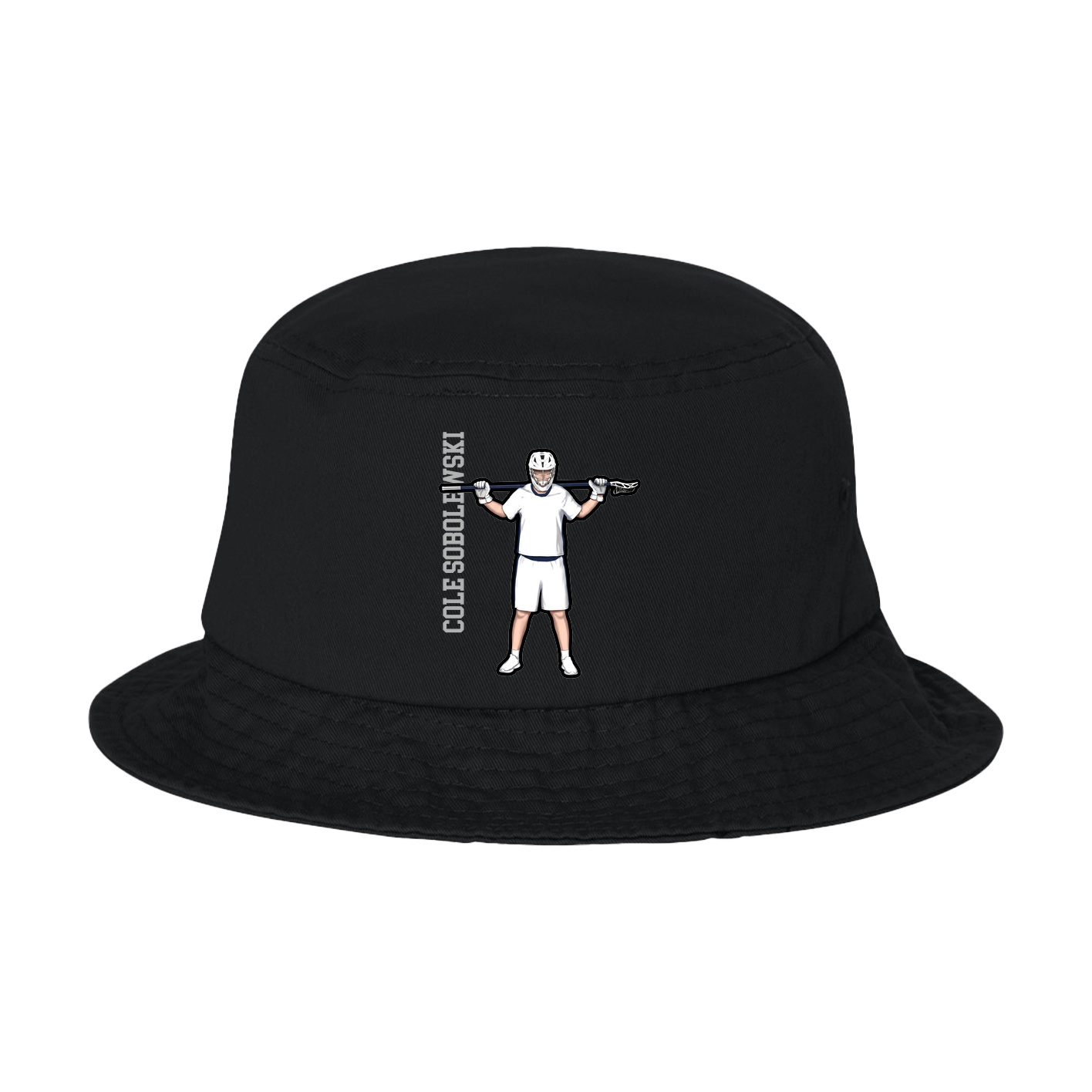 Bucket Cap — Name Vertical in Black