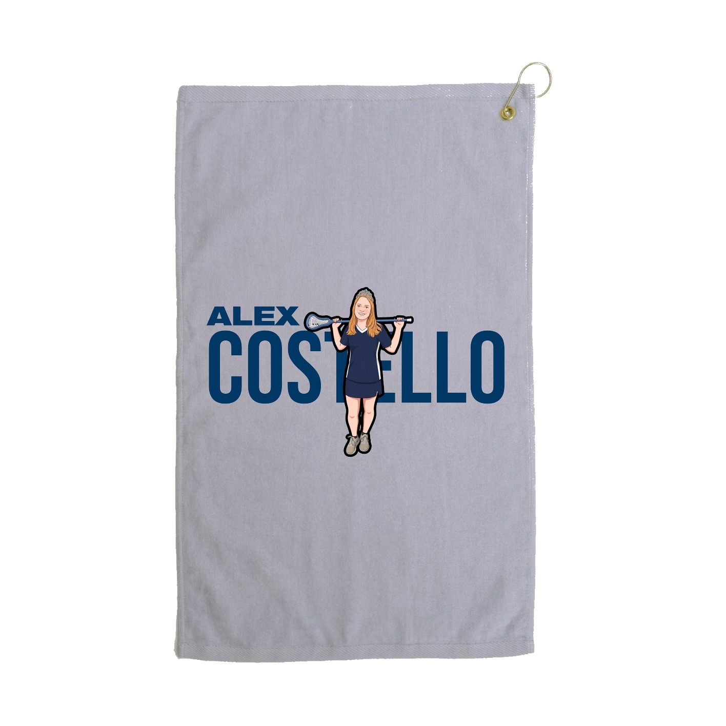 Golf Towel — Player Name in Grey