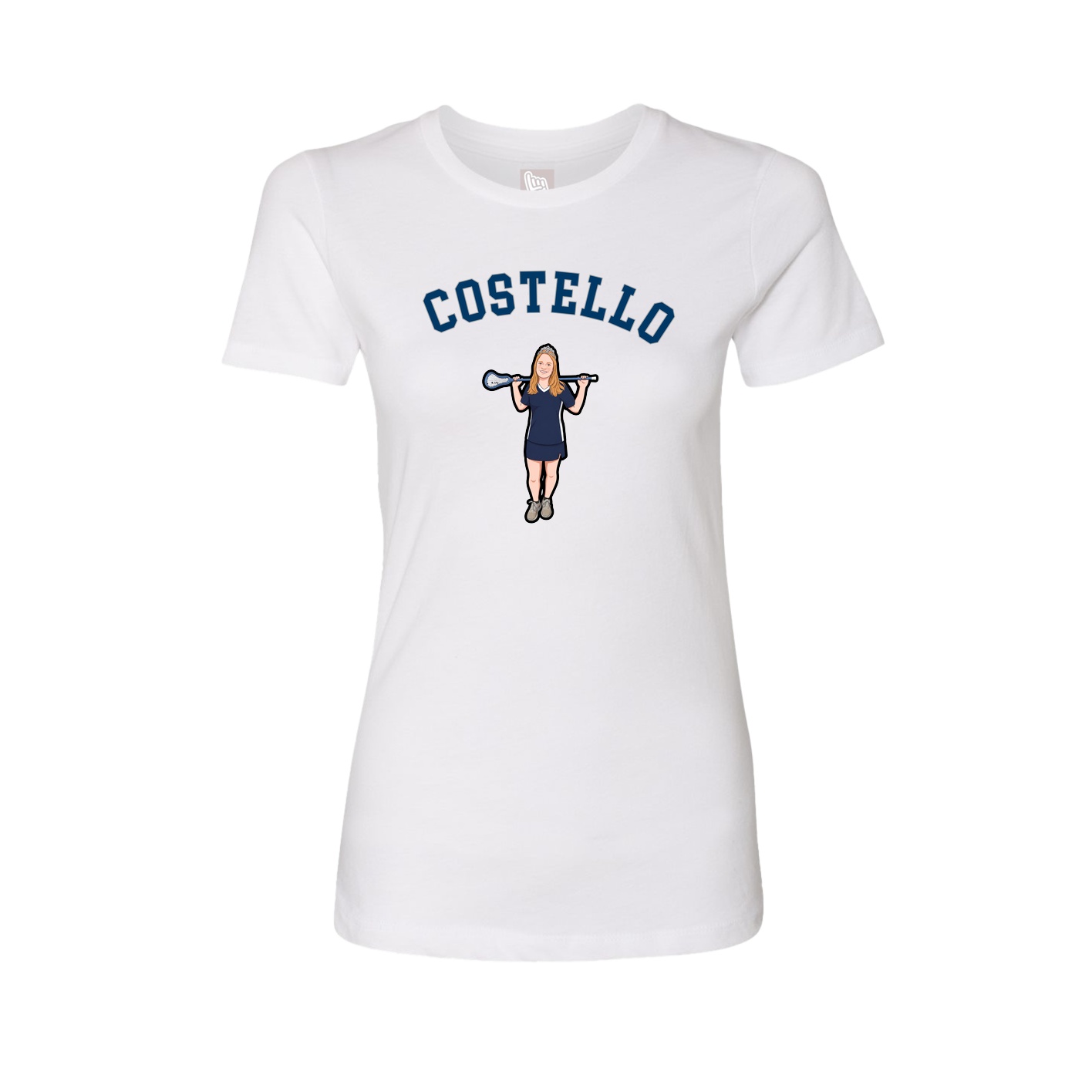 Fitted Women's Tee — Shirsey Arch in White