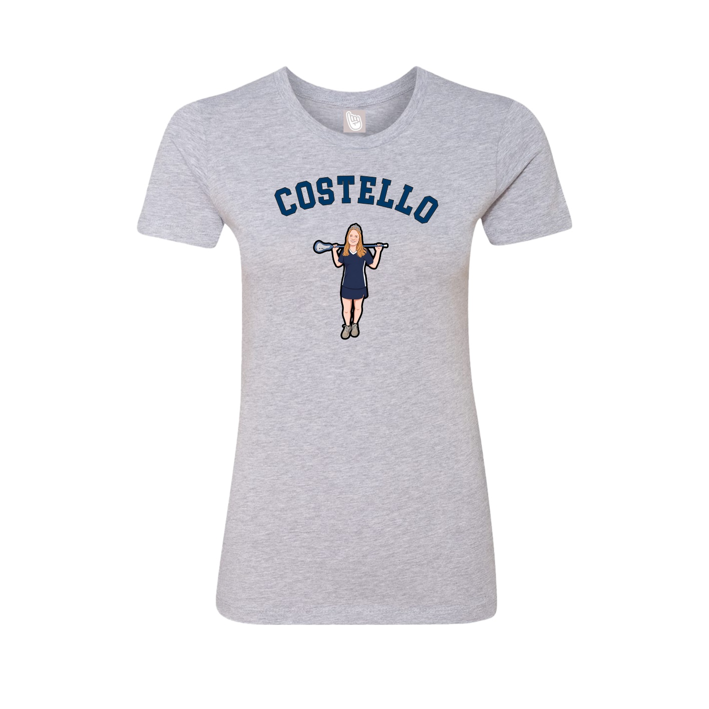 Fitted Women's Tee — Shirsey Arch in Grey