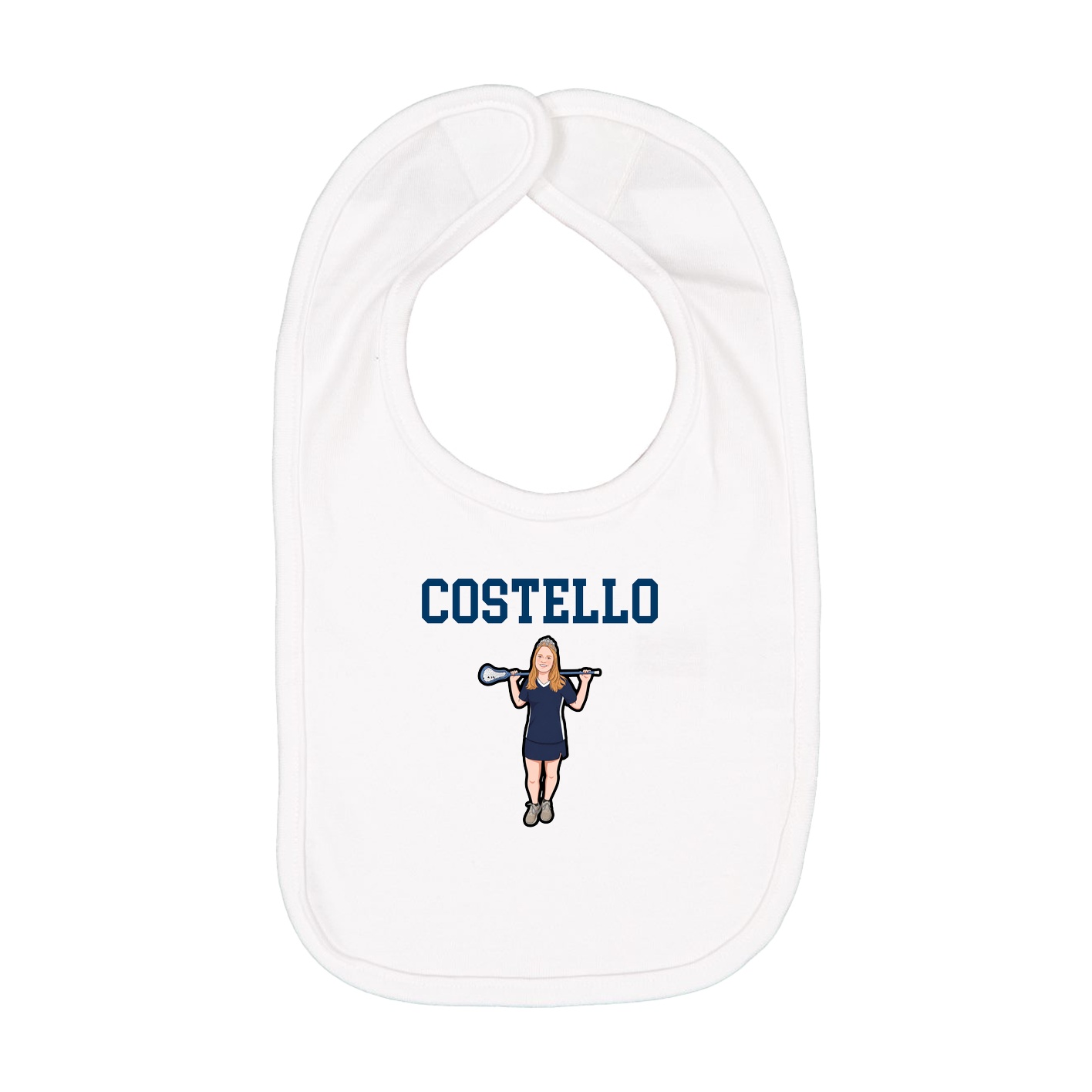 Infant Bib — Shirsey in White