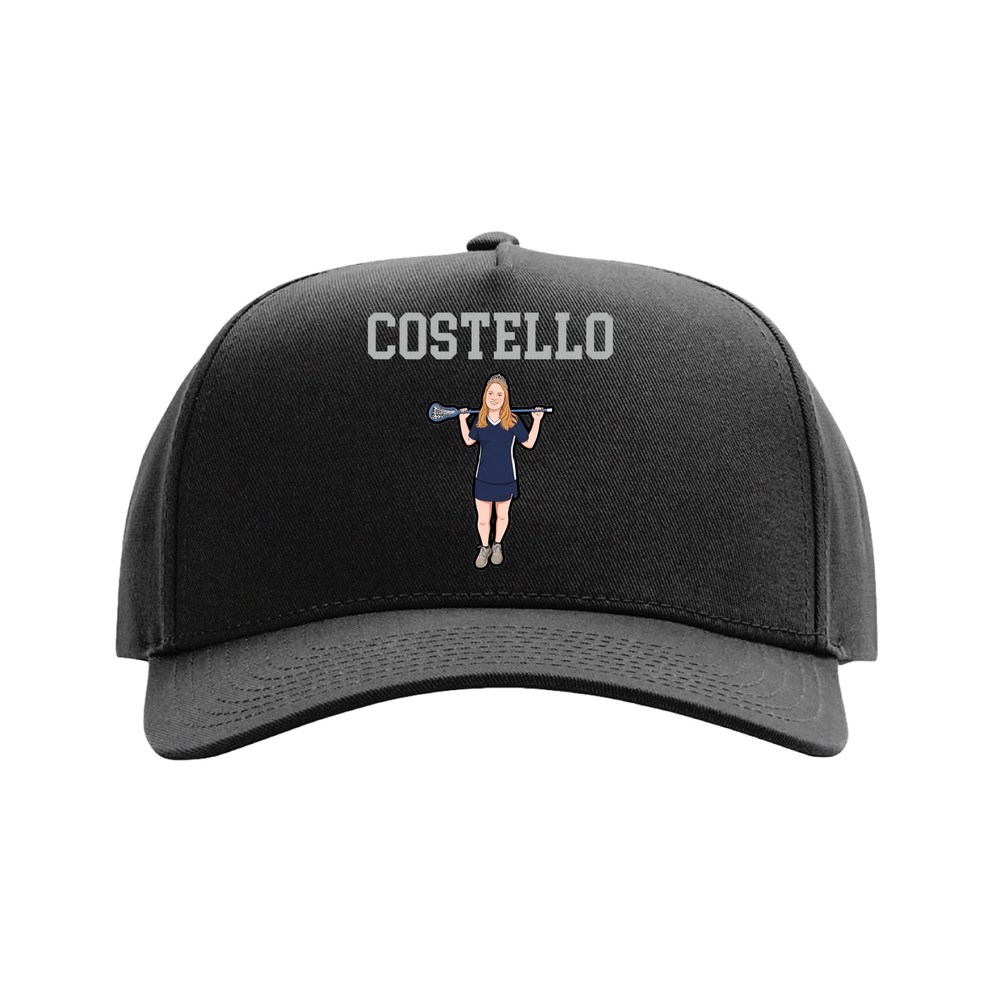 Full Fabric Five-Panel Champ Cap — Shirsey in Black