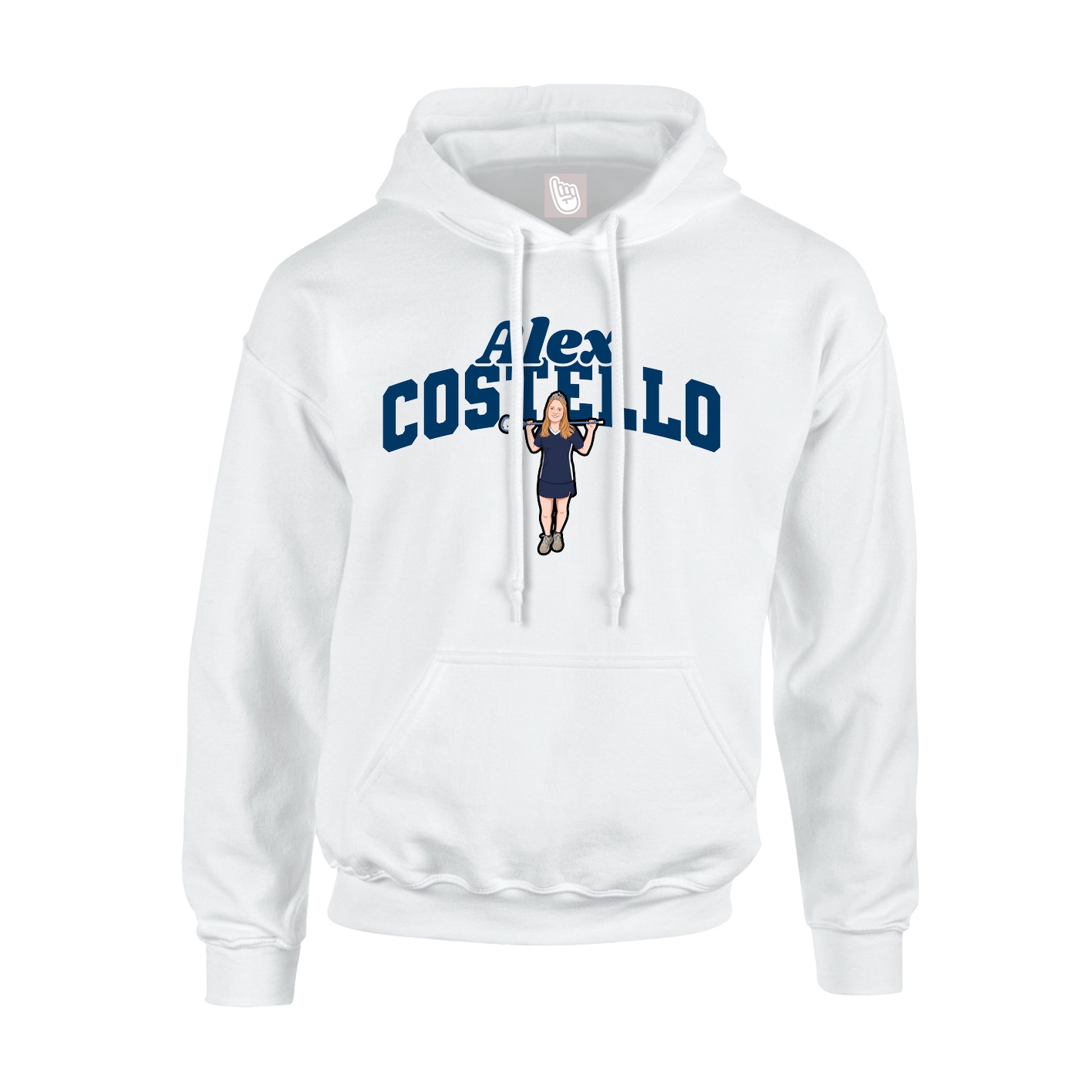 Youth Hoodie — Signature Arch in White