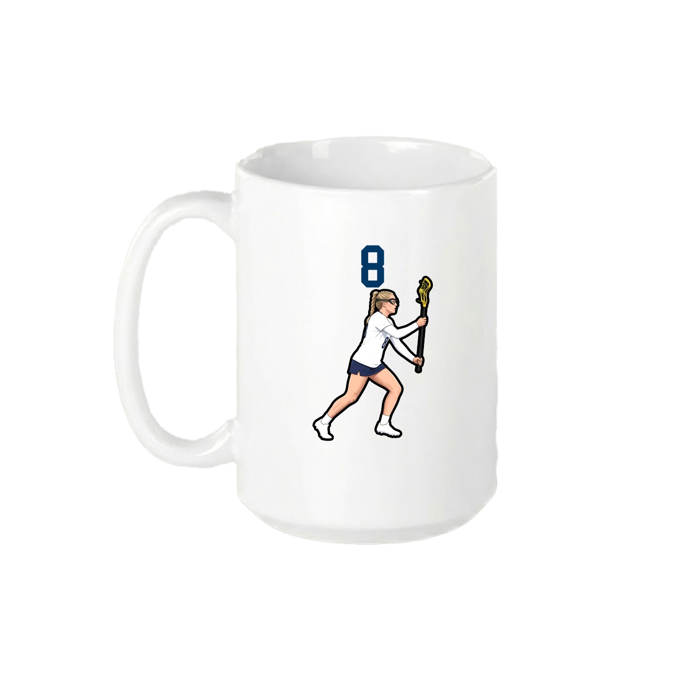 15oz Coffee Mug — Number Top in White