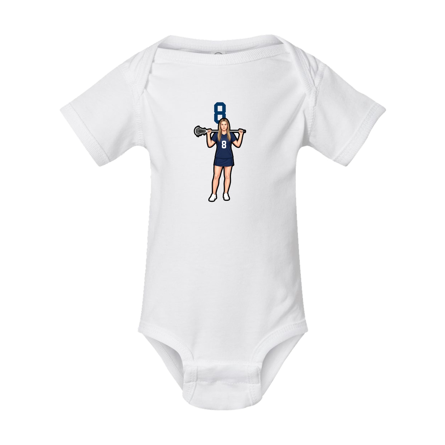Baby Onesie — Number Top in White