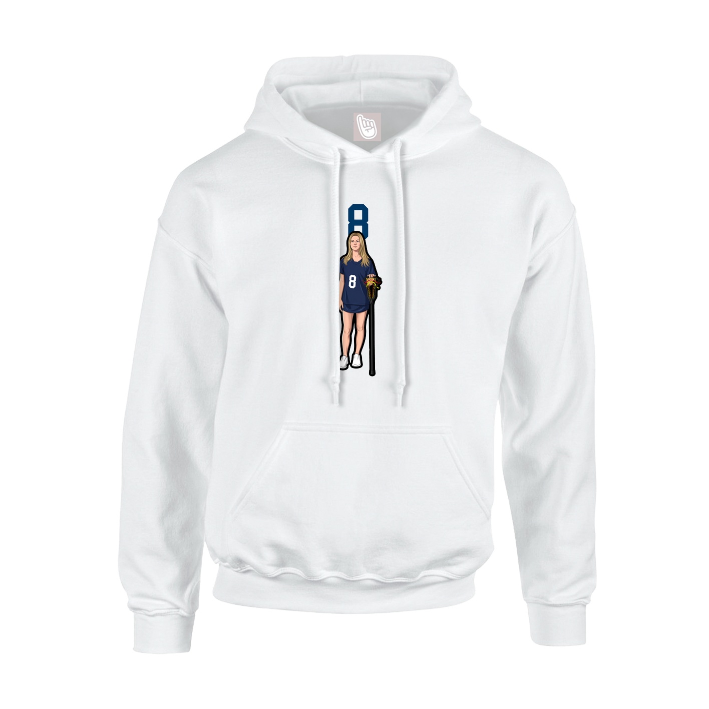 Hoodie — Number Top in White